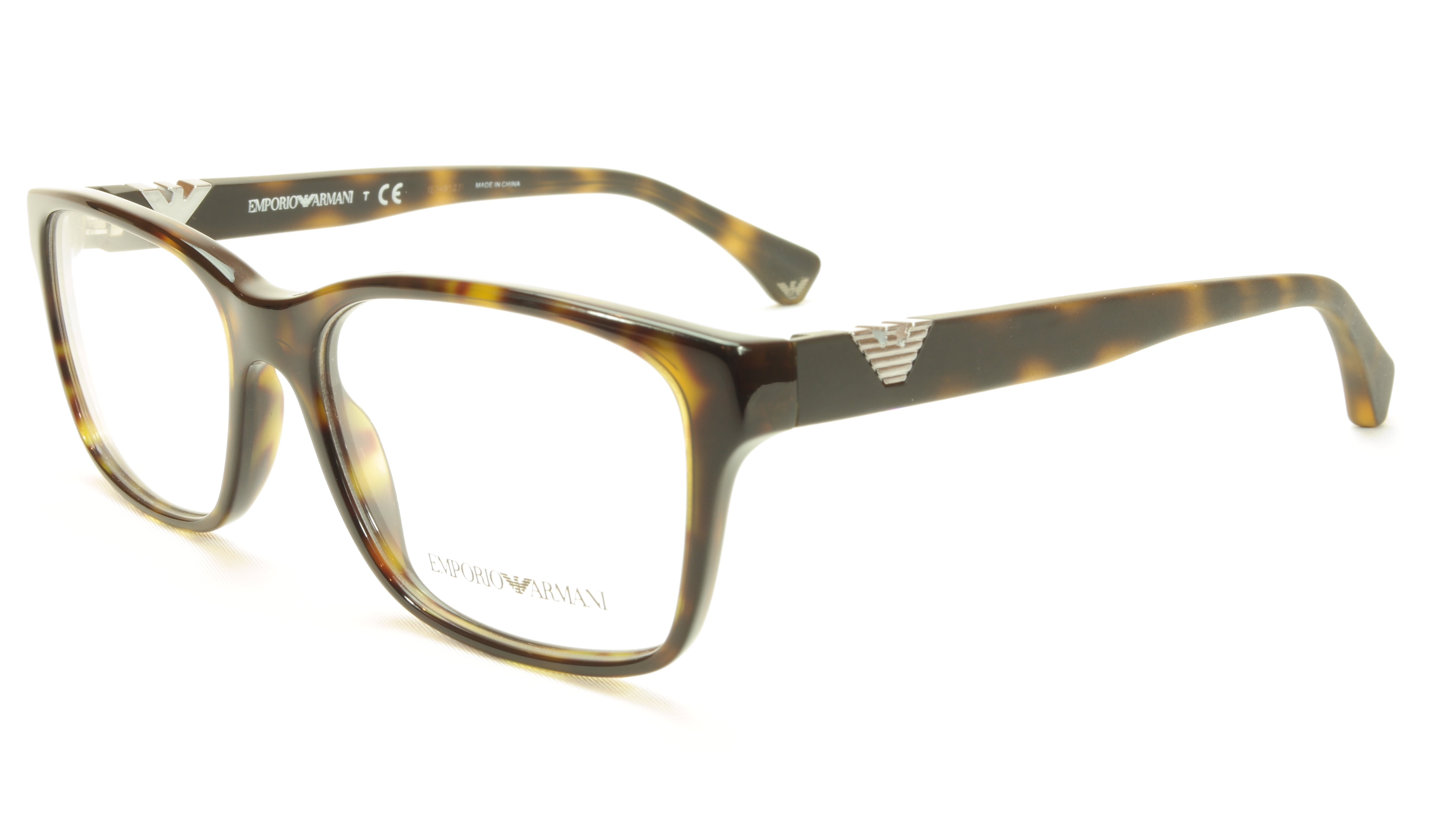 Emporio Armani EA3042 5026 Acetate Brown Tortoise Eyeglasses Frame - Stylish & Durable for Men & Women | Perfect for Office, Reading & Everyday Wear
