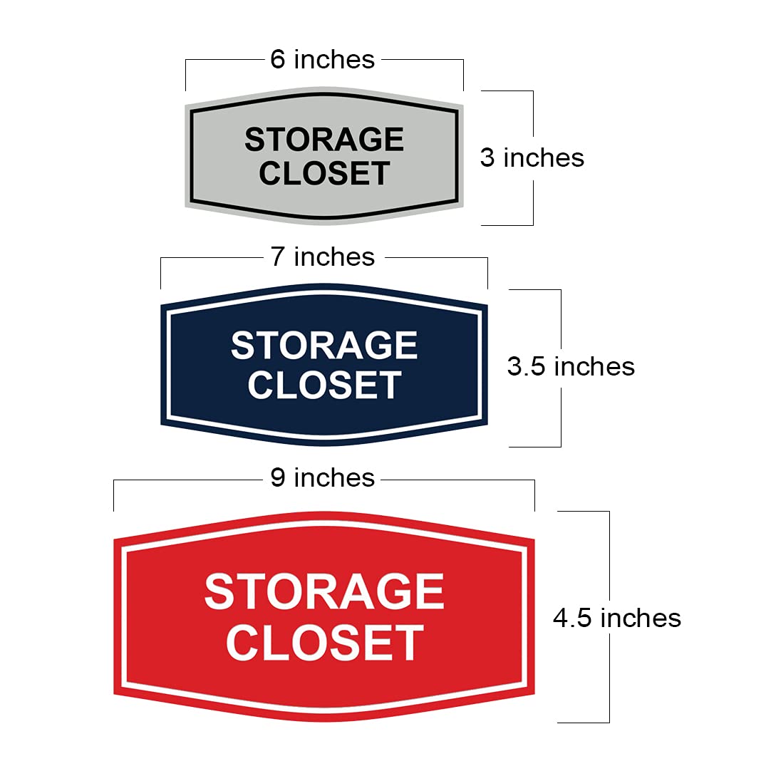 Stylish Navy Blue & Gold Large Storage Closet Sign for Home Organization - Perfect for Bedroom, Walk-in Closet, or Laundry Room Decor