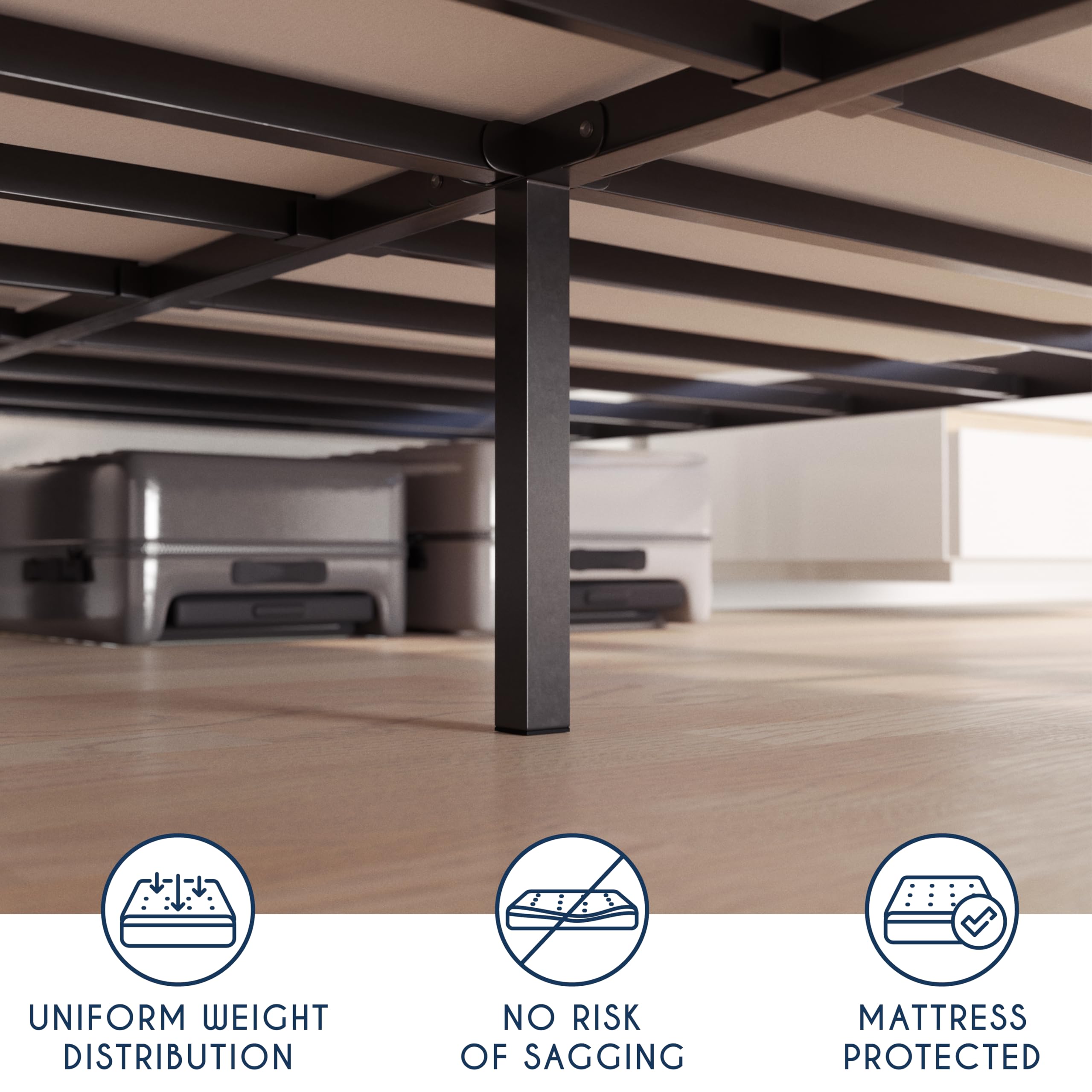 Dreamzie Queen Metal Bed Frame - 14