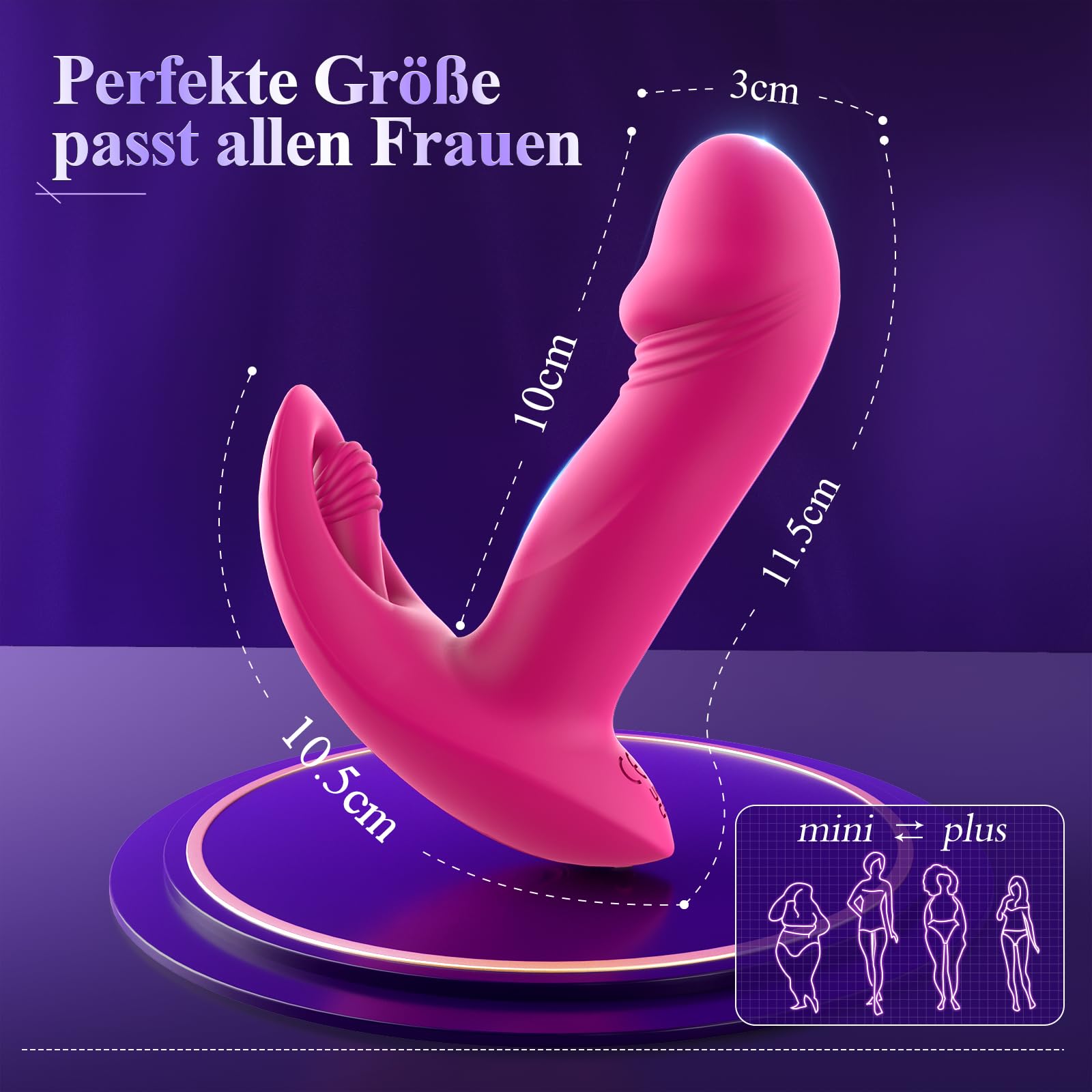 Powerful Clitoral and G-Spot Vibrator for Women - 9x9 Vibration Modes, Rechargeable Waterproof Sex Toy for Couples & Solo Play - Perfect for Sensual Massage, Foreplay, and Intimate Moments