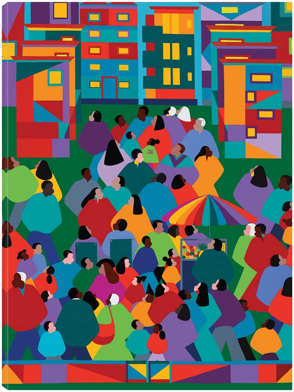 We The People I Fine Art Canvas Wall Decor by Synthia Saint James - Ready to Hang 42x56 Inches - Perfect for Living Room, Bedroom, Office & More - American Pop Art Home Decor