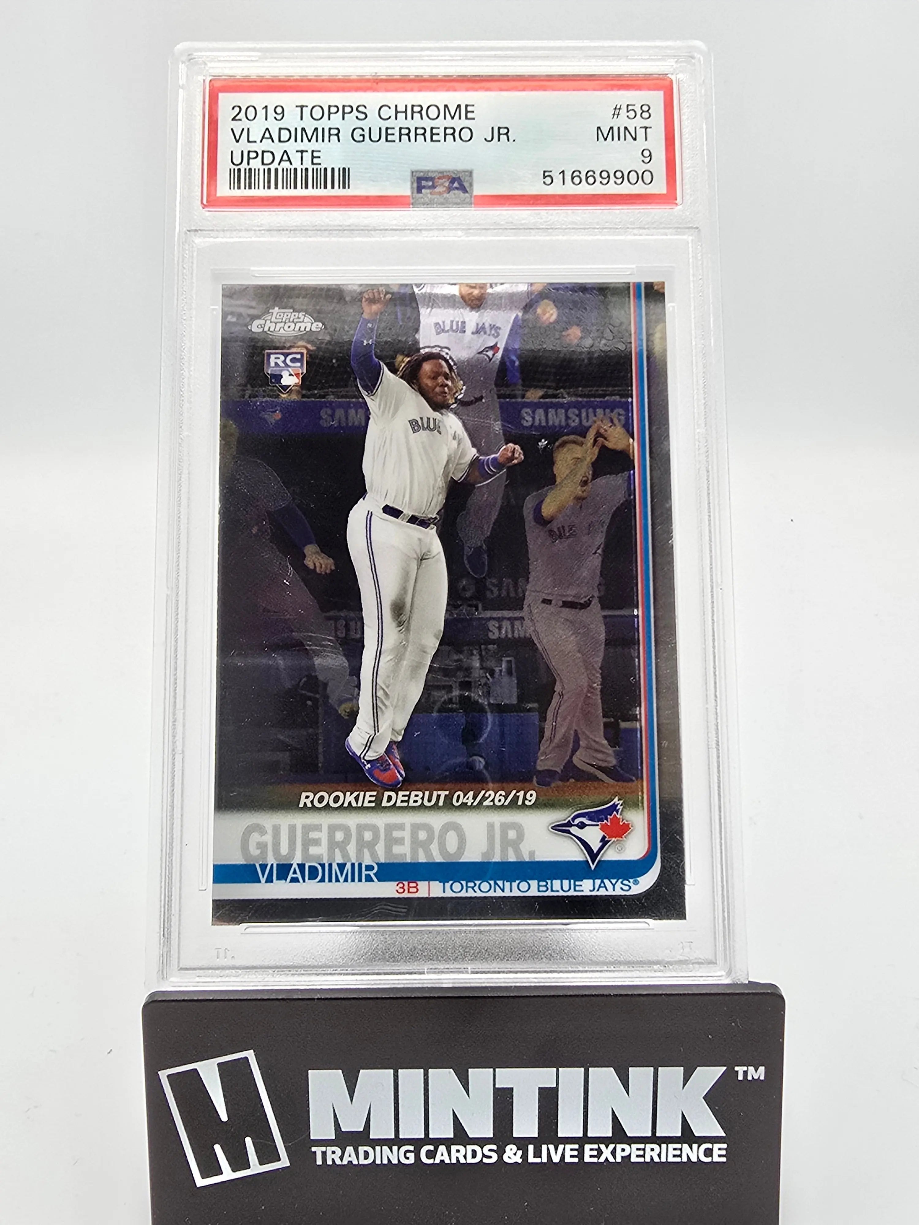 2019 Topps Chrome Update Vladimir Guerrero Jr. #58 PSA 9 Mint Condition - Baseball Trading Card for Collectors & Sports Fans - Perfect for Display, Investment & Memorabilia Collections