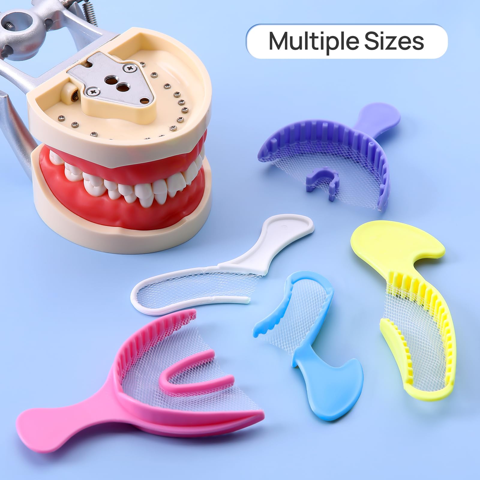 JMU Full Arch Bite Registration Trays 30 Pcs - Disposable Dental Impression Trays for Teeth Models (Pink) - Perfect for Dentists, Orthodontists & Dental Labs for Accurate Bite Registration & Impressions