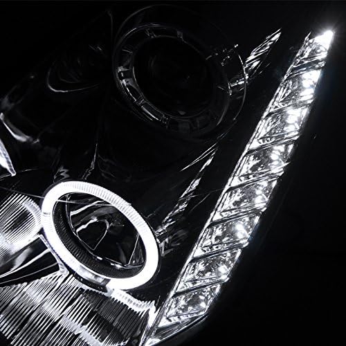 Spec-D Tuning LHP-G35054-TM LED Halo Projector Headlights for Infiniti G35 Sedan - Clear Lens, SMD Technology - Perfect for Night Driving & Car Upgrades