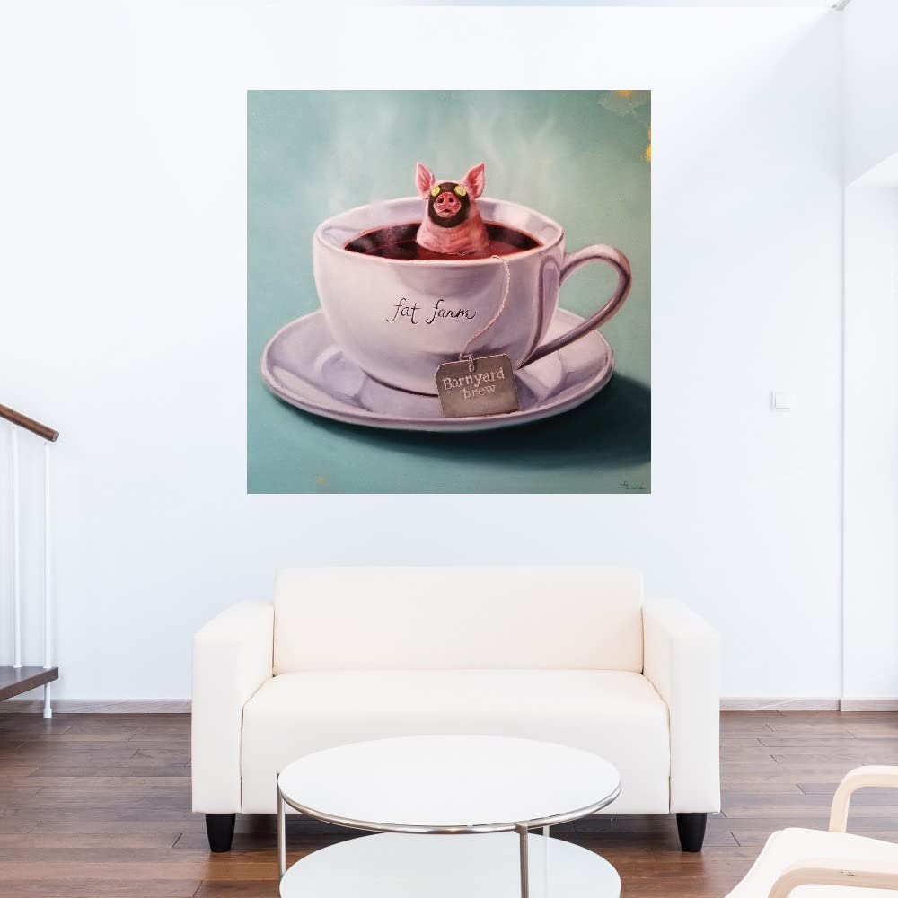 Herbal Detox Fine Art Canvas Wall Decor by Lucia Heffernan - 37x37 Inch Ready to Hang Painting for Living Room, Bedroom, Office & More - Perfect for Spa, Yoga Studio & Wellness Spaces