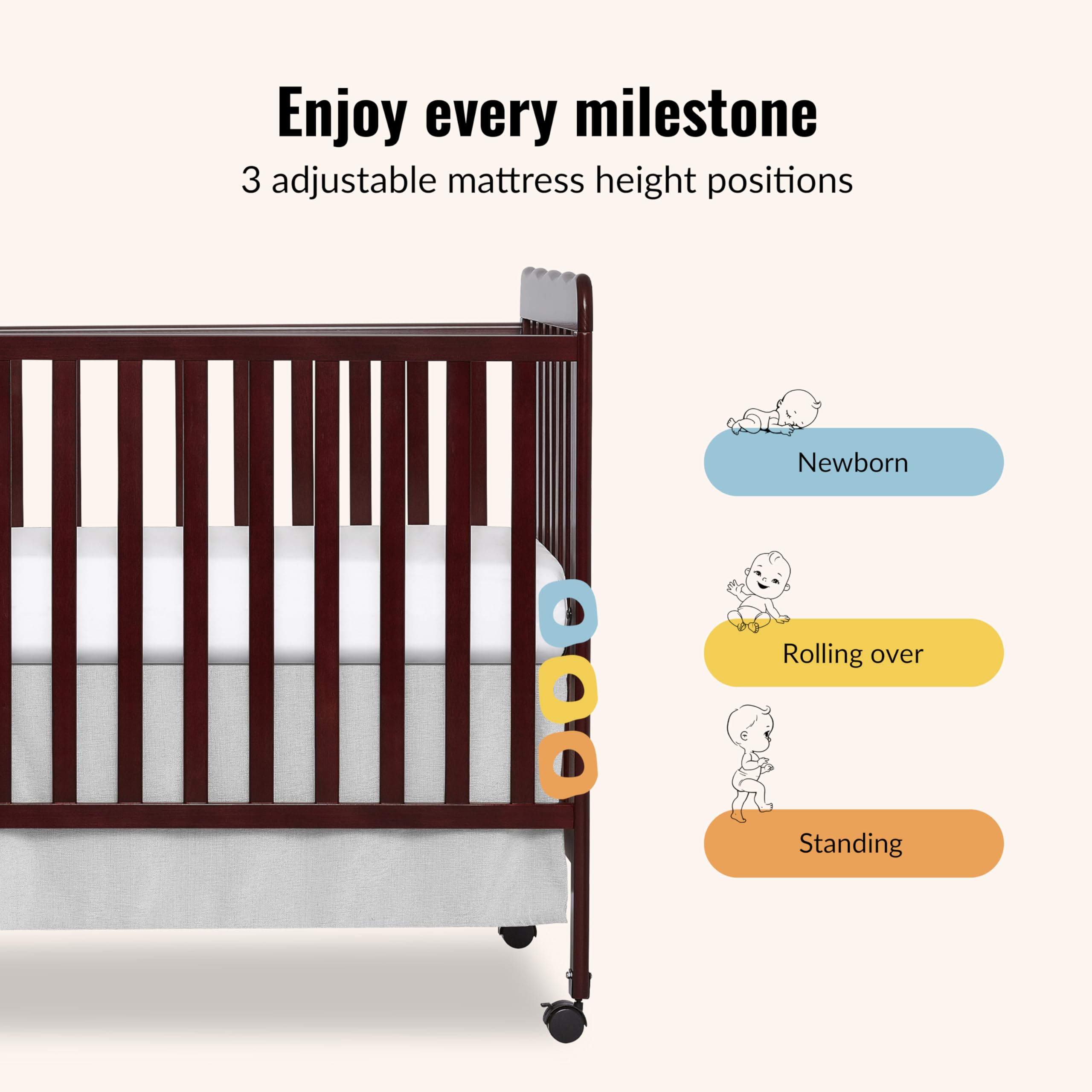 Dream On Me Carson Classic 3-in-1 Convertible Crib - Espresso Finish | Greenguard Gold & JPMA Certified | Converts to Daybed & Toddler Sofa | Safe Nursery Furniture for Baby & Kids Bedroom