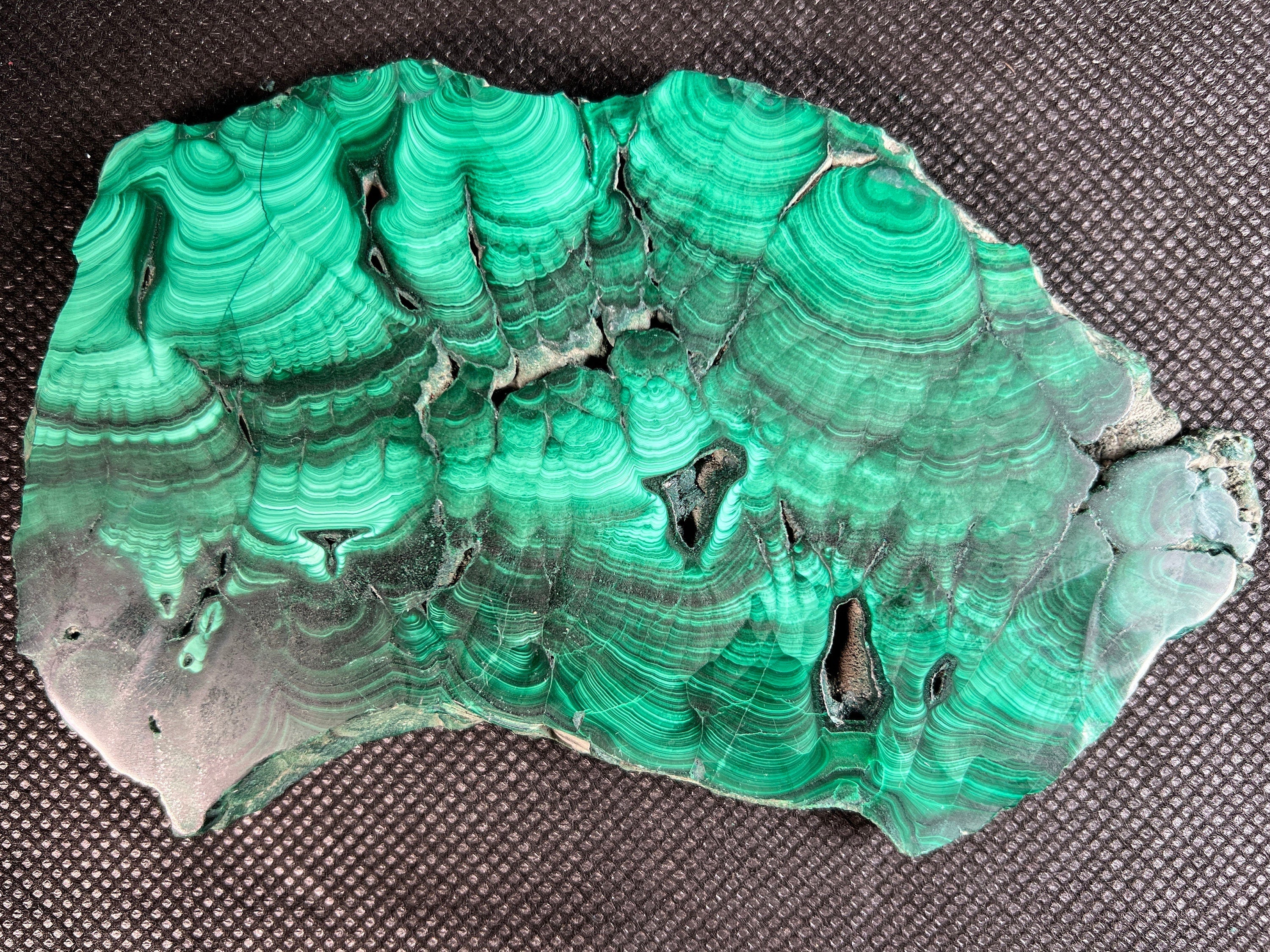 Natural Green Malachite Crystal Slab - Premium Stone for Jewelry Making, Unique Handcrafted Gift, Elegant Home Decor (50421) | Perfect for DIY Crafts, Meditation Spaces & Luxury Interior Design