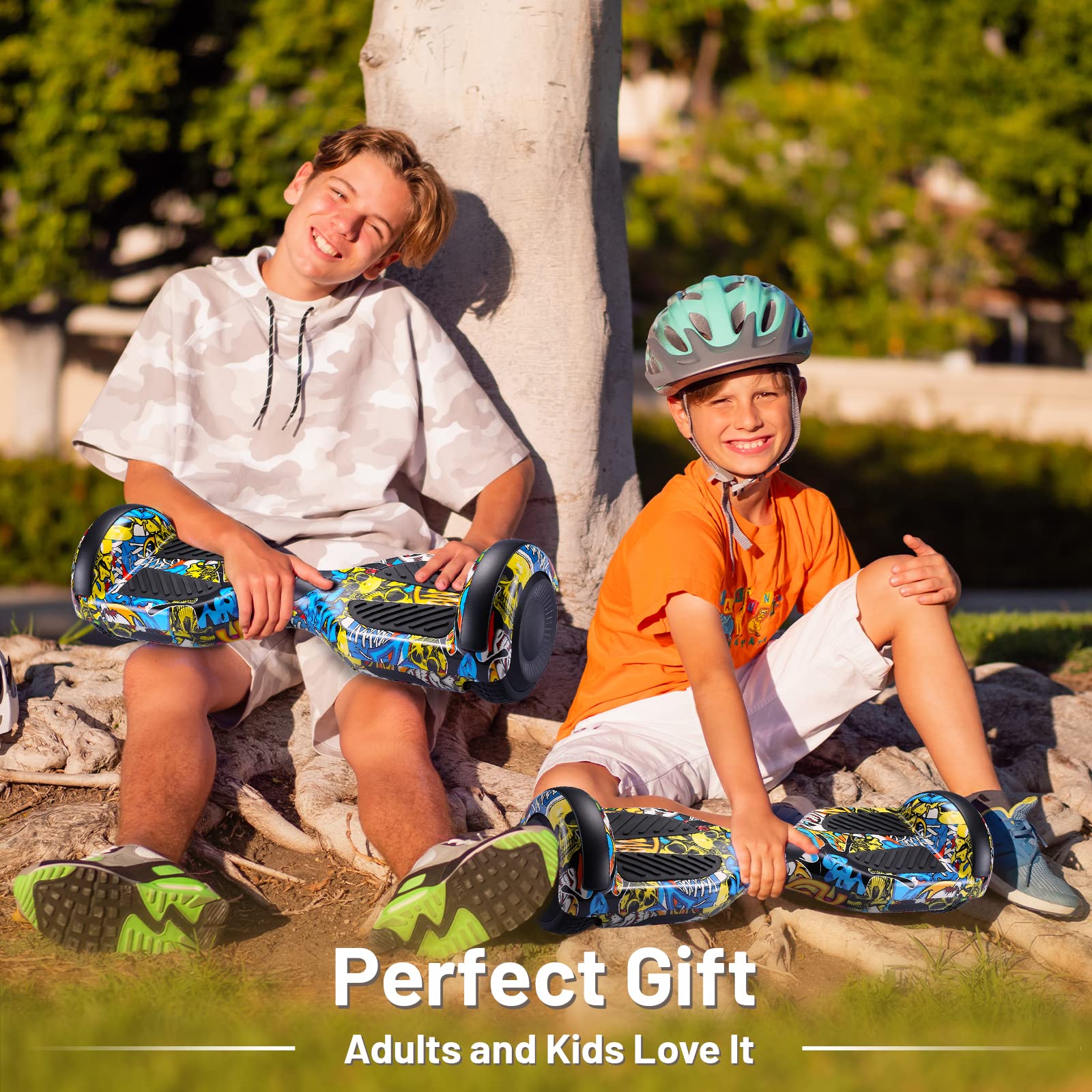 Electric Scooter with Bluetooth Speaker & Colorful LED Lights - Perfect Gift for Kids, Adults, Boys & Girls - Fun Commuting & Outdoor Activities