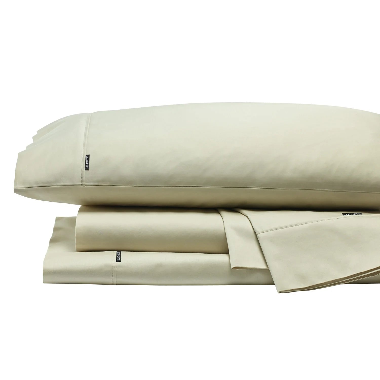 Kingston 500 Thread Count Cotton Sateen Sheet Set - Stone Color by Bianca | Luxury Soft Bedding for Hotels, Guest Rooms & Master Bedrooms