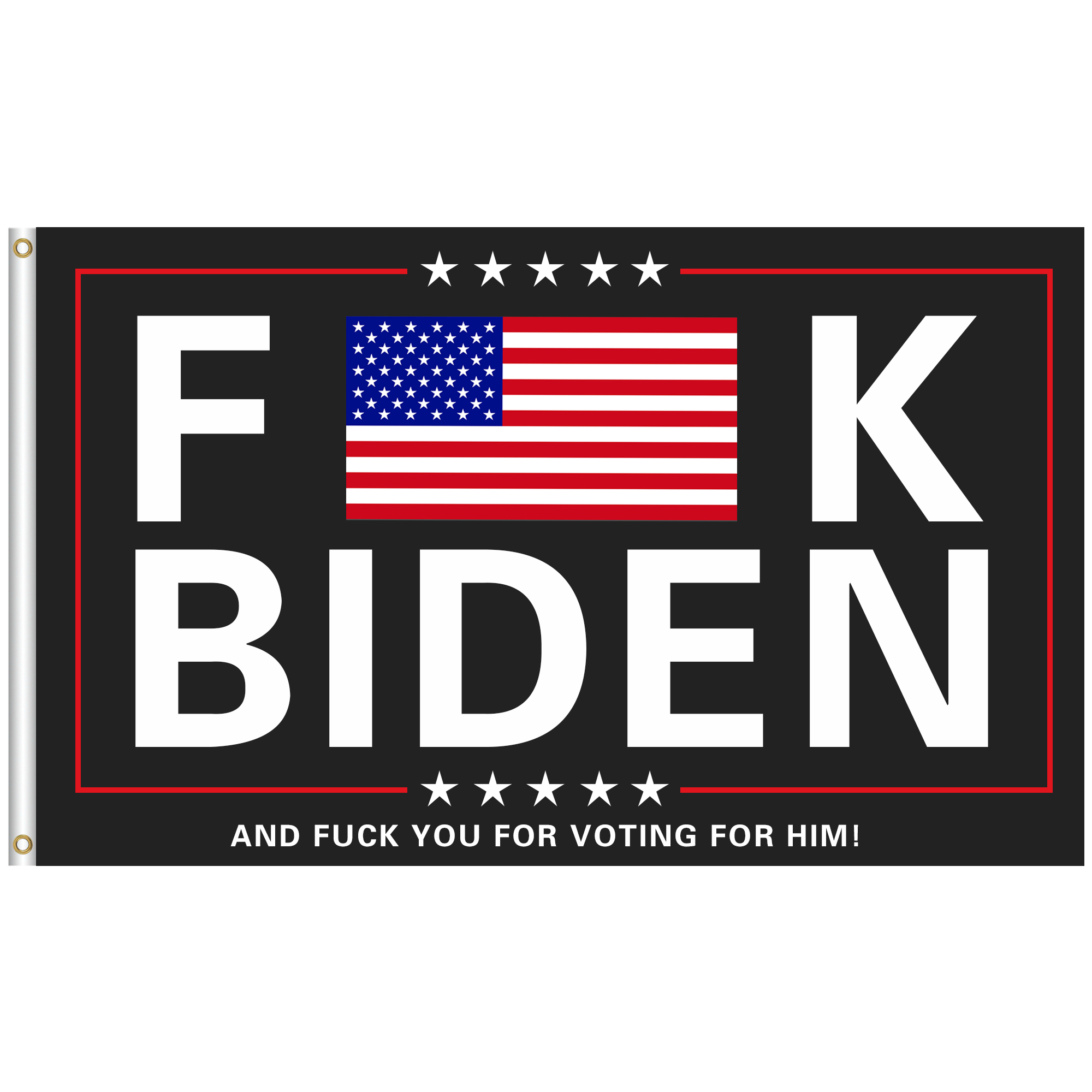 FJB Flag 3x5 FT - 100D Polyester American Political Flag with 2 Brass Grommets for Indoor & Outdoor Display - Perfect for Protests, Rallies and Political Events