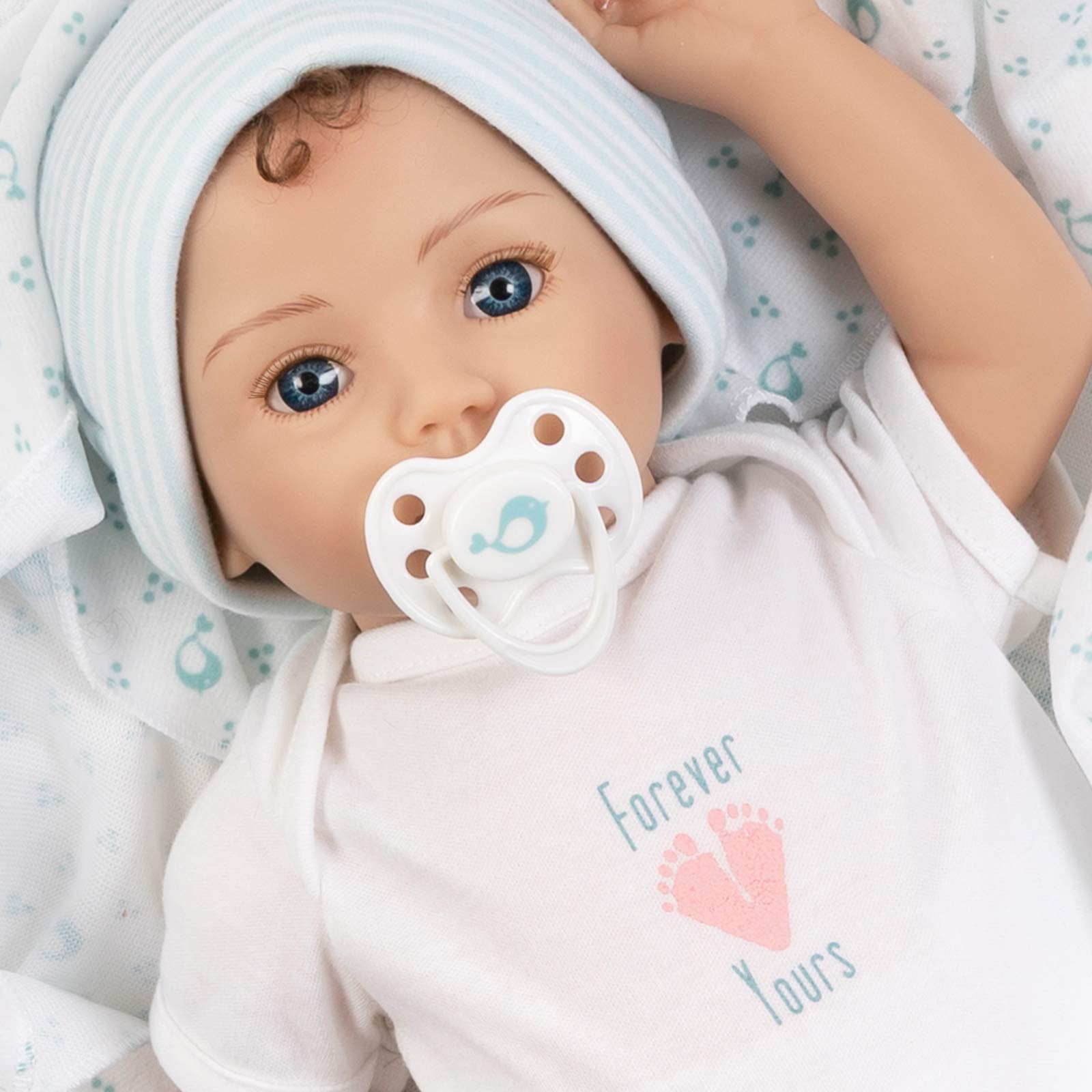 18 Inch Realistic Reborn Baby Boy Doll with Lifelike Rooted Hair - 8 Piece Gift Set for Kids Ages 3+ | Forever Yours Trust by Paradise Galleries | Perfect for Collectors, Gift Giving & Pretend Play