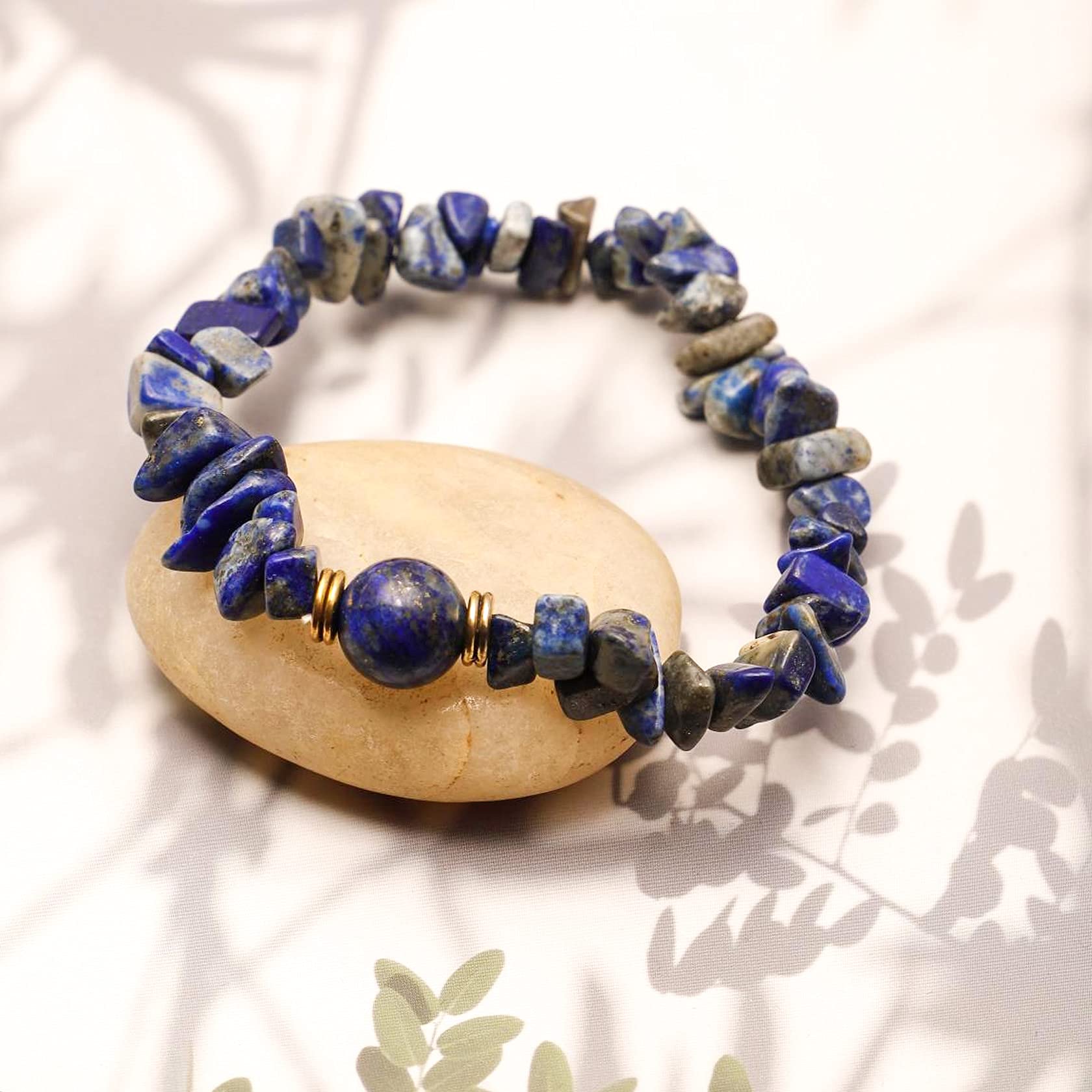 MILAKOO 7 Chakra Healing Bracelet for Women - Natural Crystal Stone Yoga Beads Anxiety Relief Cuff - Perfect for Meditation, Reiki Energy Balancing & Spiritual Wellness