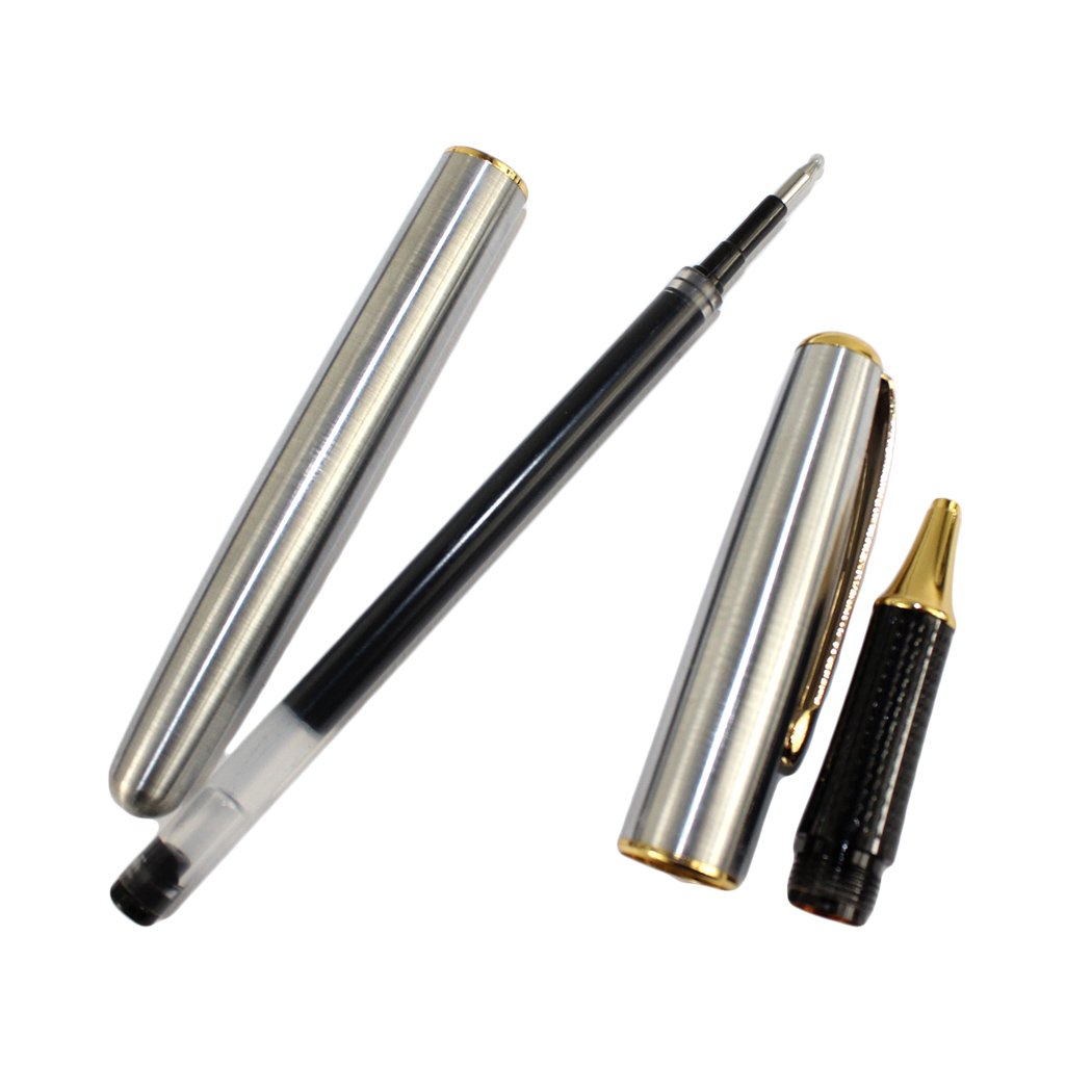 Premium Gullor 704 Rollerball Pen - Matte Stainless Steel Body for Smooth Writing - Ideal for Office, School & Gift Giving