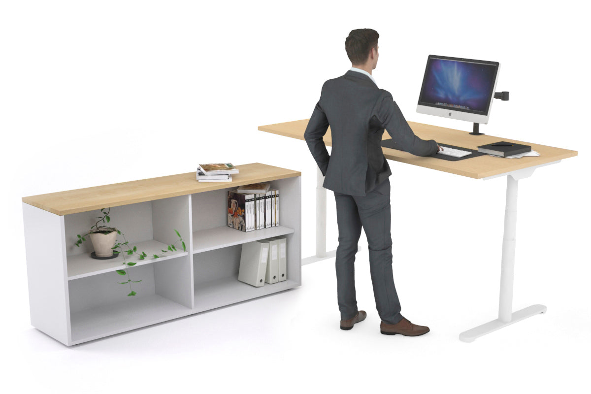Flexi Premium Height Adjustable Standing Desk - 1600L x 700W Electric Ergonomic Workstation for Home Office & Executive Settings - Perfect for Remote Work & Productivity Boost