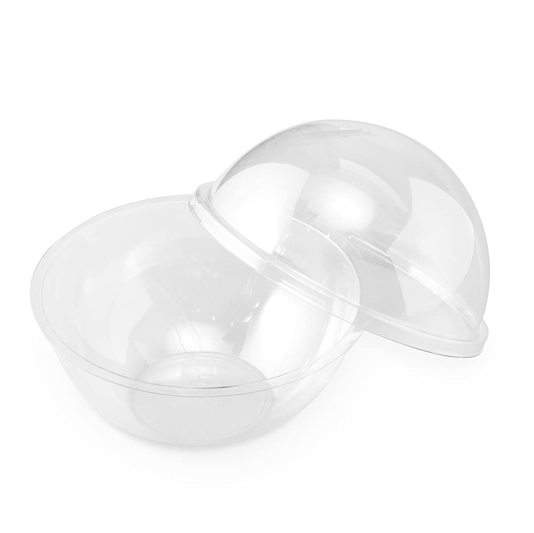 Thermo Tek 28oz Clear Plastic Salad Containers with Airtight Dome Lids - 500 Pack Disposable Food Storage Bowls for Restaurants, Catering & Meal Prep | Lightweight, Leakproof & Keeps Food Fresh | Perfect for Salads, Soups, Snacks & Takeout Meals