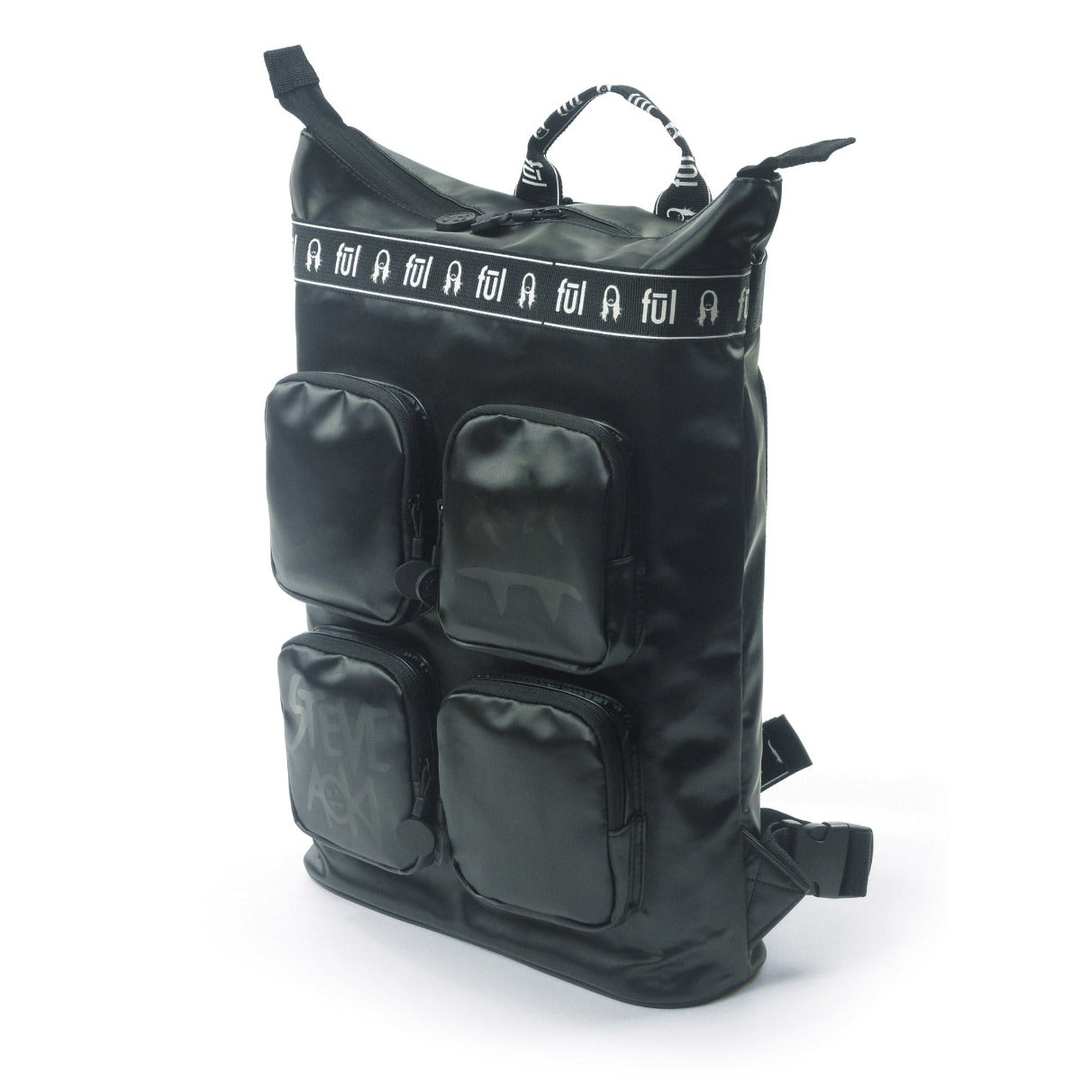 Steve Aoki FŪL Fang Black Convertible Tote Backpack - Stylish Unisex Laptop Bag for Work, Travel & Gym | Durable Water-Resistant Design for Commuters & Students