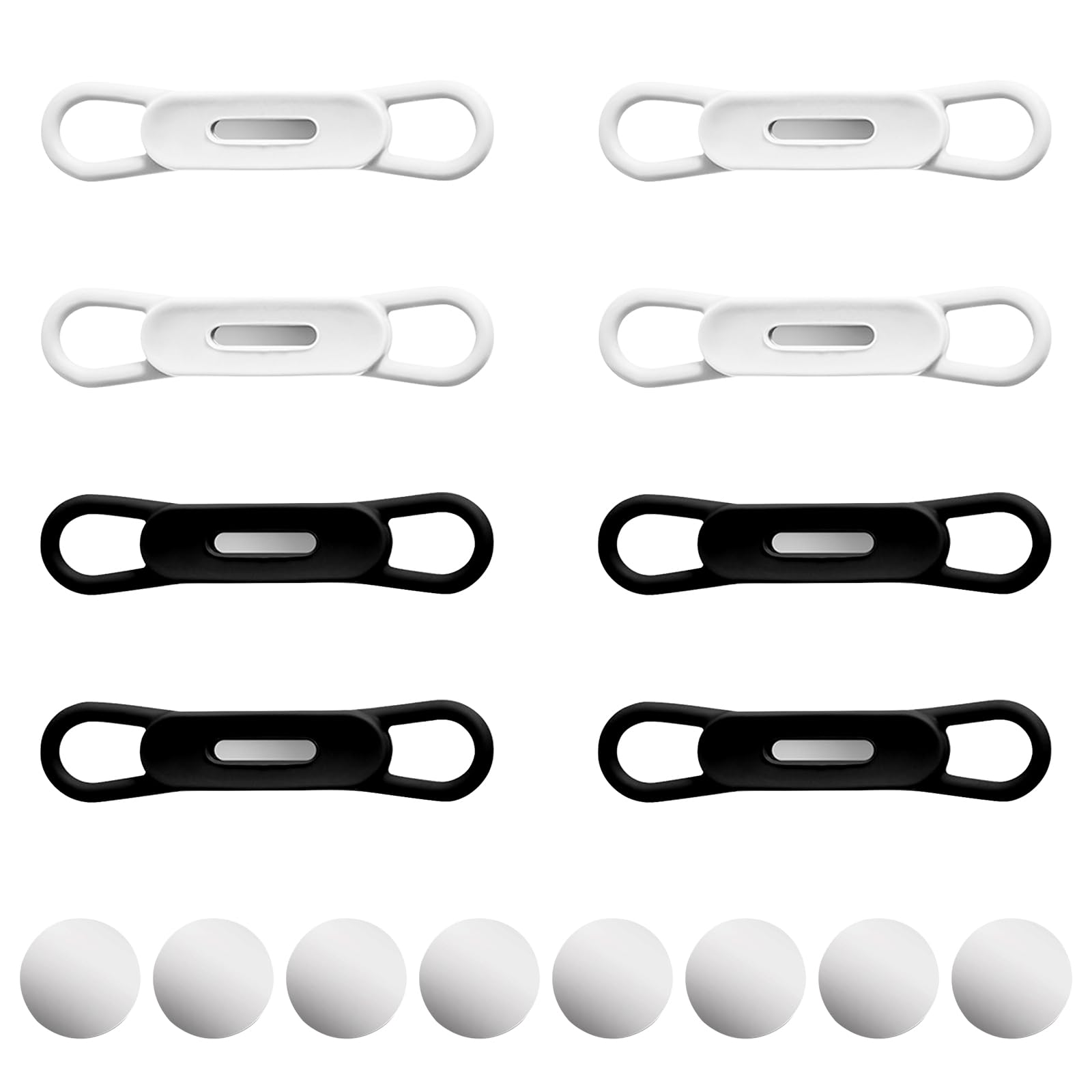 NICENEEDED 8 Pack Magnetic Pen Holders - Adjustable Silicone Pen Pencil Organizer for Desk, Office & School - Flexible Marker Storage Solution for Home, Work & Study (Black)