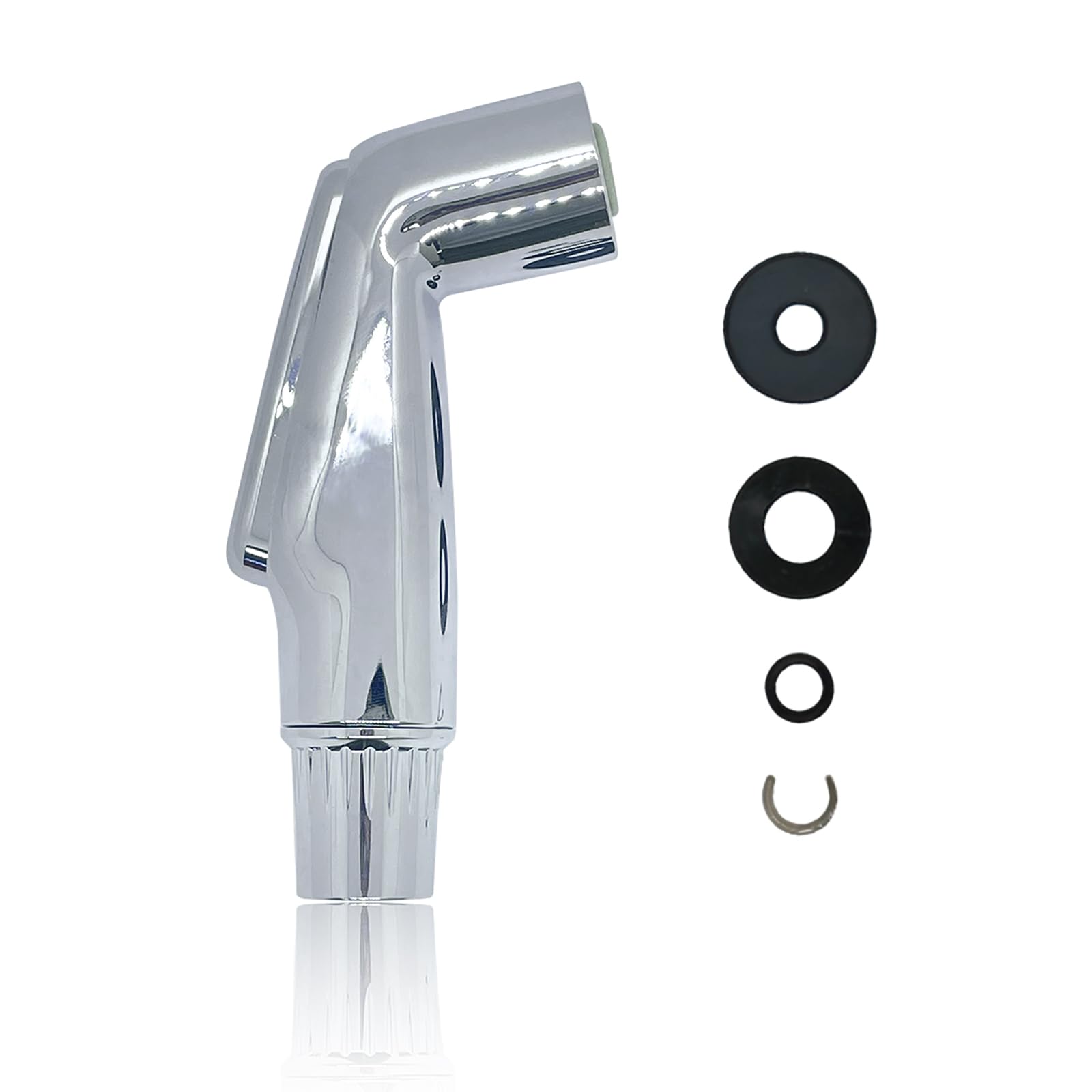 1 Pack Universal Kitchen Sink Sprayer Replacement Head - Chrome Pull Out Faucet Spray Attachment with Easy Installation for Most Sinks | Perfect for Dishwashing, Vegetable Rinsing & Countertop Cleaning