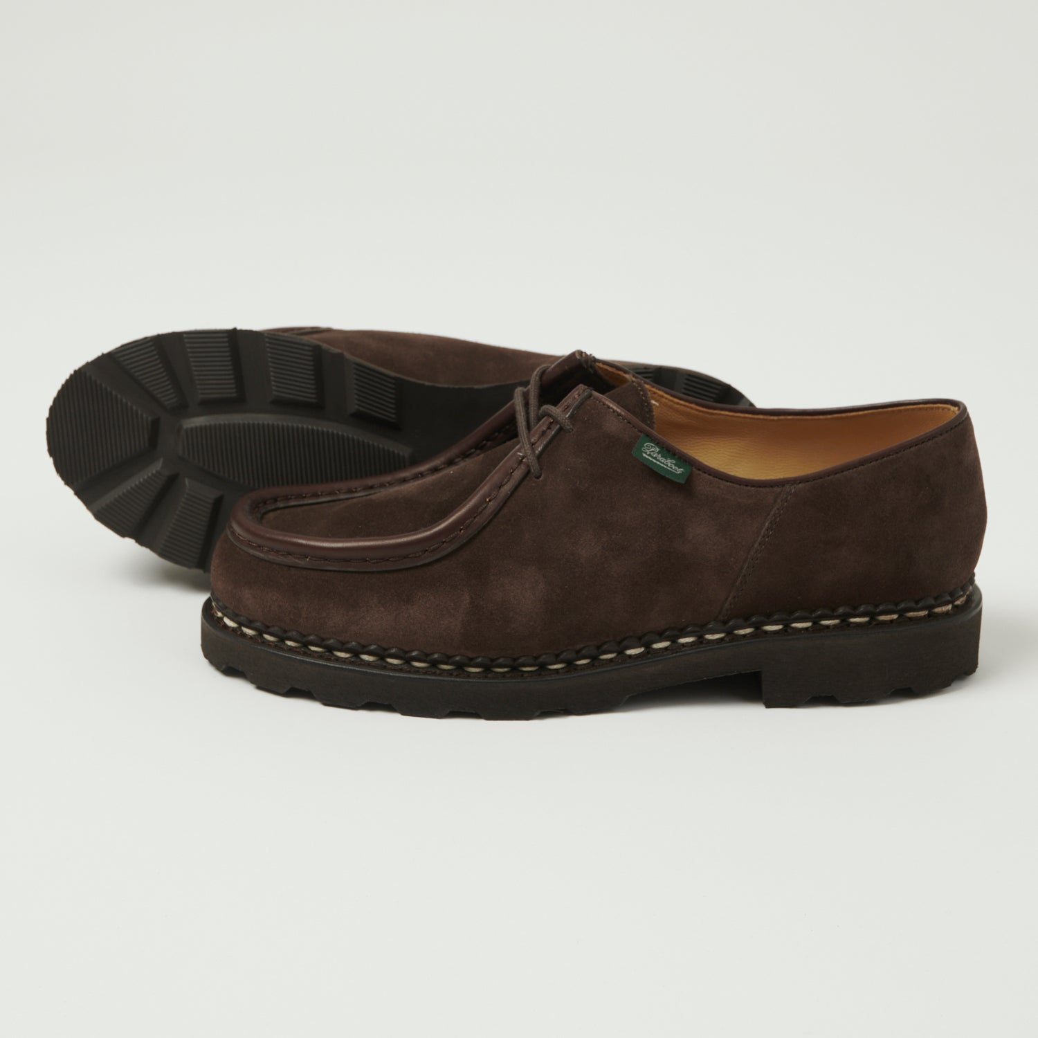 Paraboot Michael Marche Men's Leather Loafers - Velvet Congo Brown Casual Shoes for Business & Travel | Comfortable Slip-On Dress Shoes for Office & Outdoor Wear