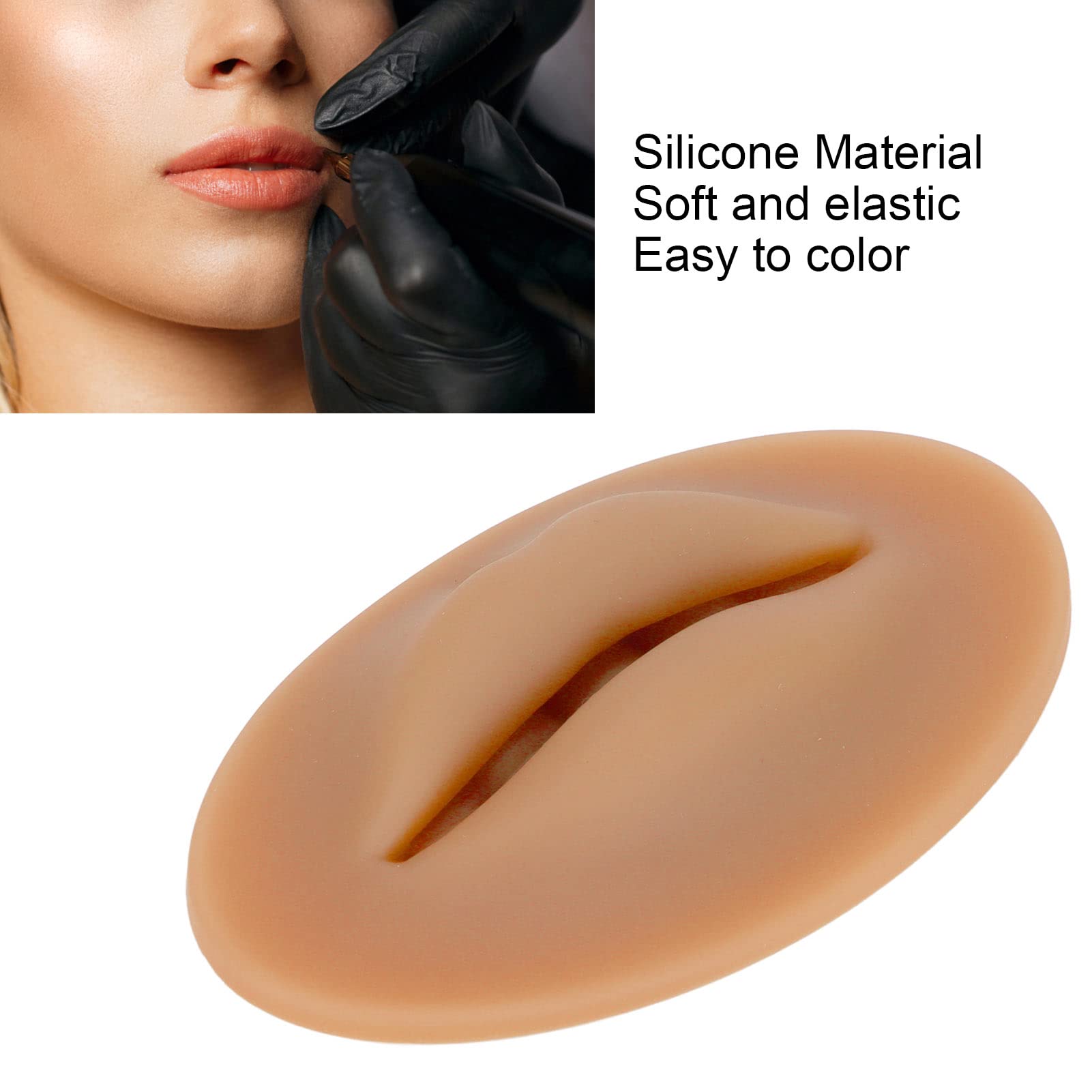 Microblading Lip Skin - Soft Elastic Portable Light Brown for Natural Lip Makeup | Perfect for Tattoo Artists, Beauty Salons & DIY Lip Enhancement