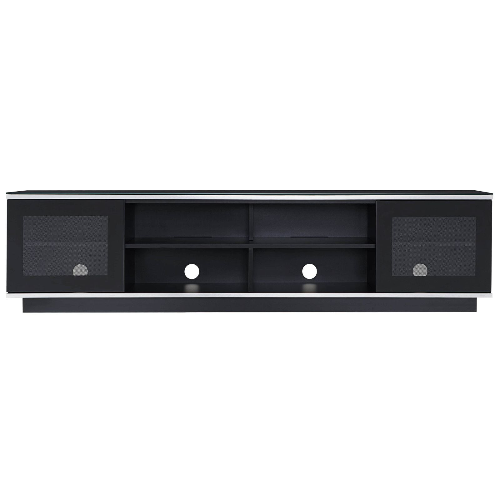 TAURIS™ DIABLO 1800 Black TV Stand Entertainment Center - Modern Media Console for Living Room, Home Theater & Gaming Setup