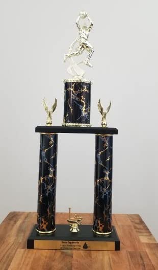 Custom Engraved 20-Inch Black Magic Male Basketball Trophy - Perfect for Awards, Tournaments & Sports Recognition