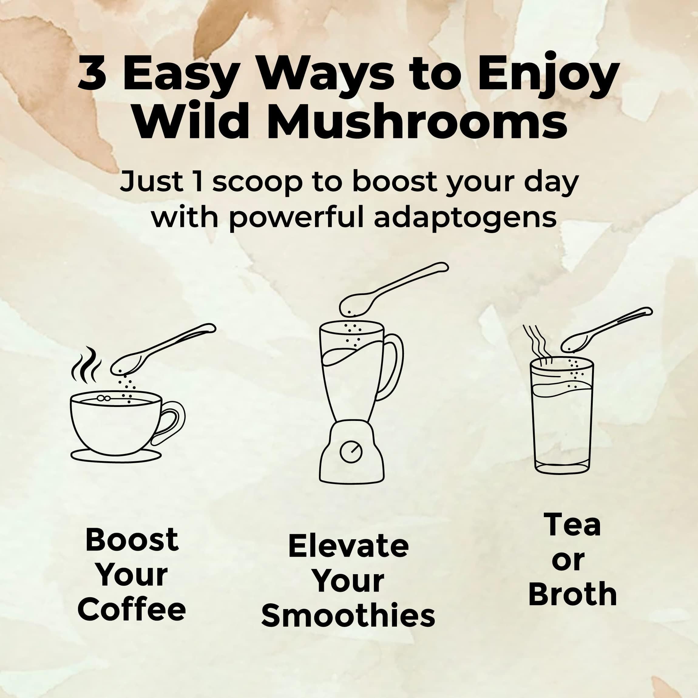 Organic Lions Mane Mushroom Extract Powder 10:1 | Wild Harvested Adaptogenic Nootropic Supplement for Brain Health, Memory & Focus | Vegan, Gluten-Free Mushroom Powder (4oz) | Perfect for Coffee, Smoothies & Cognitive Support