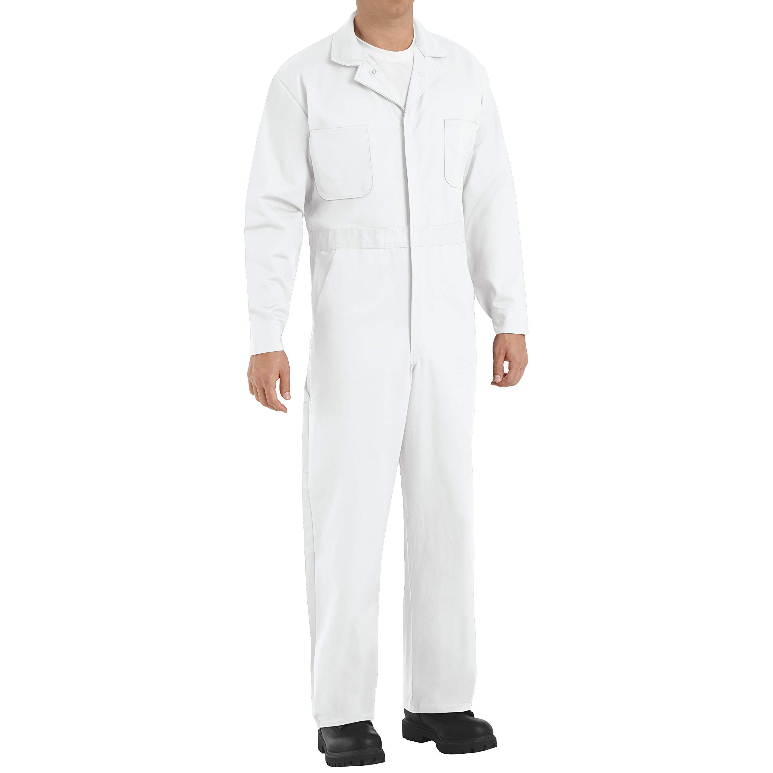 Red Kap Men's Button Front Cotton Coverall - Durable Workwear for Mechanics, Painters & Industrial Use | Comfortable & Breathable for All-Day Wear