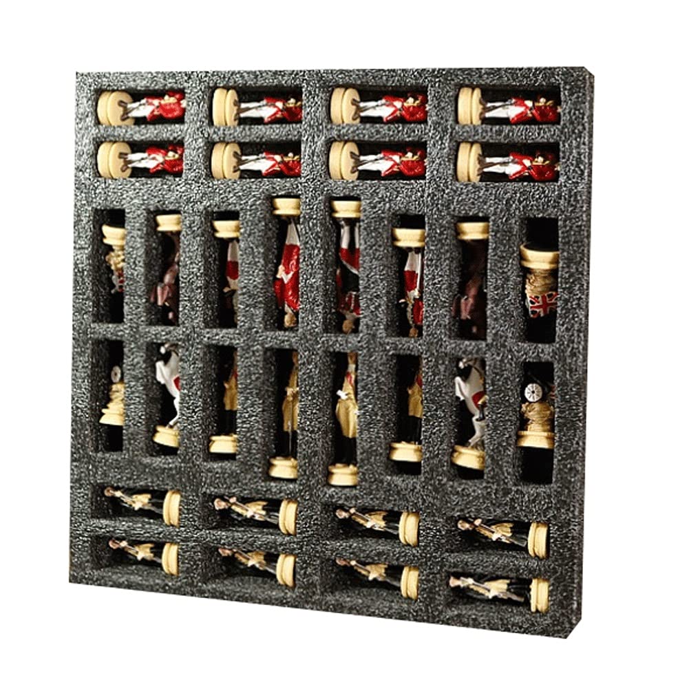 Premium Wooden Chess Set with 32 Resin Chess Pieces - Solid Wood Chess Board with Lid - 14.3x14.3 Inches - Perfect for Home Decor, Family Game Nights & Gift Giving - Classic Strategy Board Game for Adults & Kids
