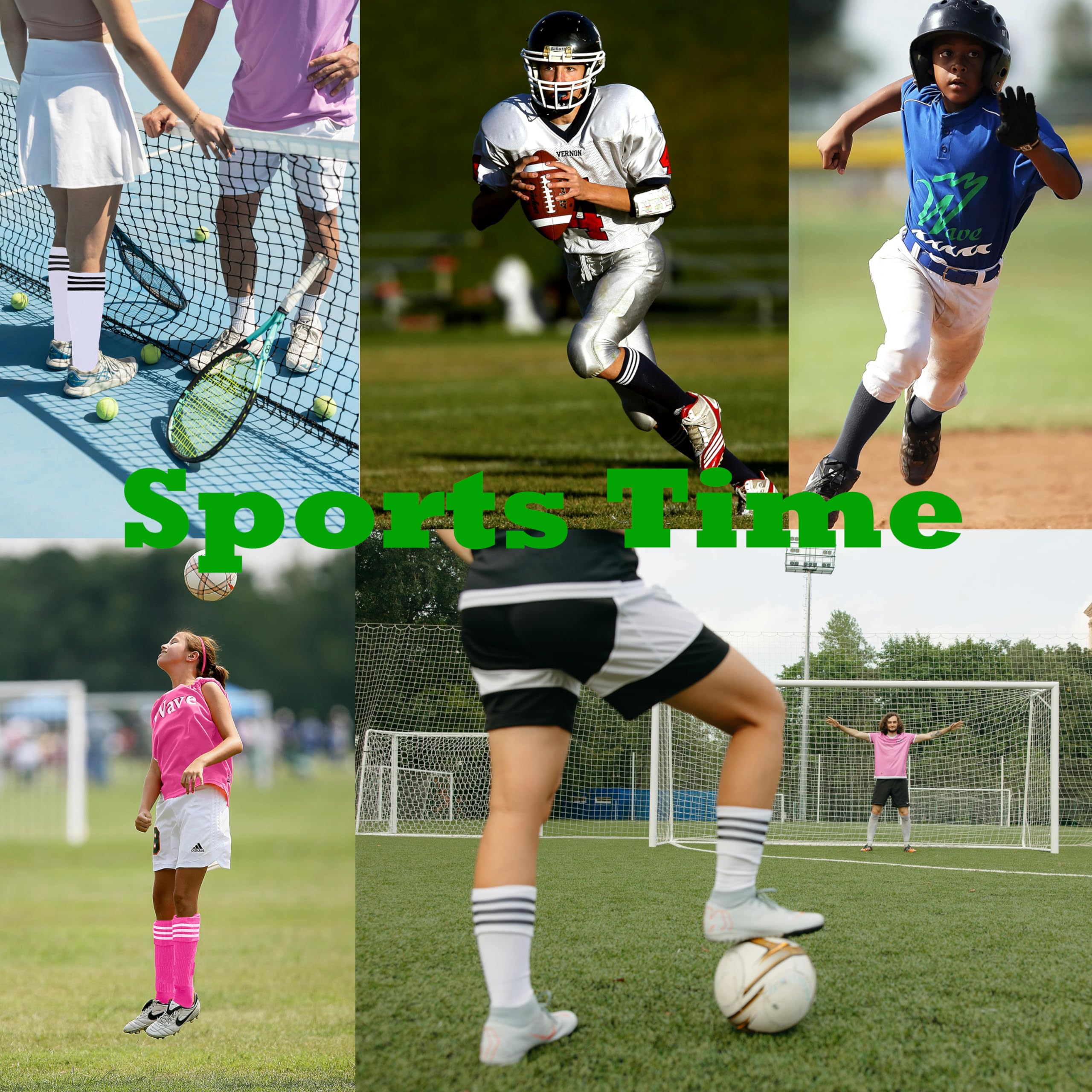 YMYDYFC Toddler Soccer Socks for Boys & Girls - Knee High Athletic Socks for Youth Baseball & Softball (2 Pairs) - Perfect for Sports, Training & Casual Wear