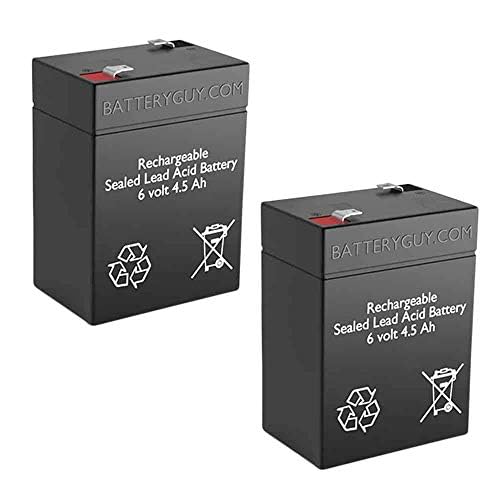 AP2000 UPS Replacement 6V 4.5Ah SLA Rechargeable Batteries (2-Pack) - Compatible with Backup Power Supplies, Emergency Lighting & Security Systems