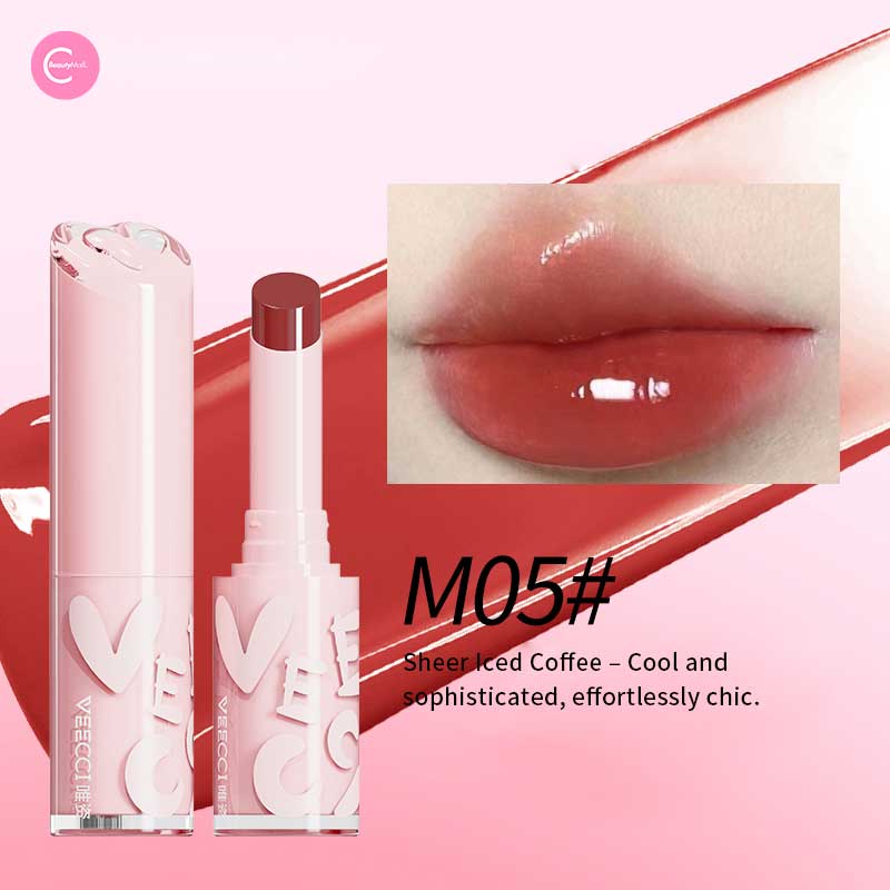 VEECCI Hydrating Lipstick - Long Lasting Moisturizing Lip Color with Vitamin E, Natural & Cruelty Free - Perfect for Daily Wear, Date Night & Special Occasions