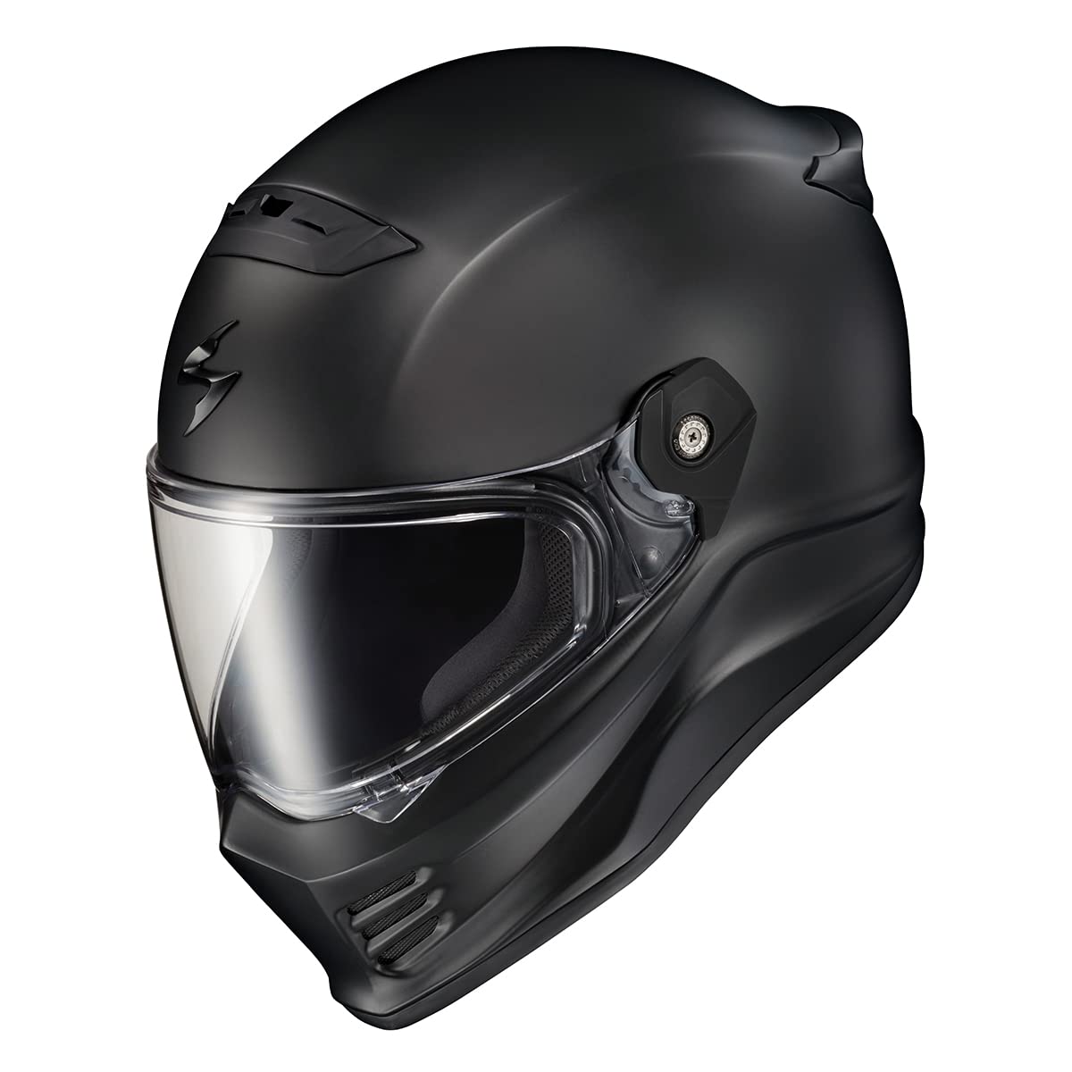 ScorpionEXO Covert FX Full Face Motorcycle Helmet - DOT & ECE 22.06 Certified - Bluetooth Ready with Speaker Pockets - Street Fighter Style - Matte Black (X-Large) - Perfect for Urban Commuting & Highway Riding