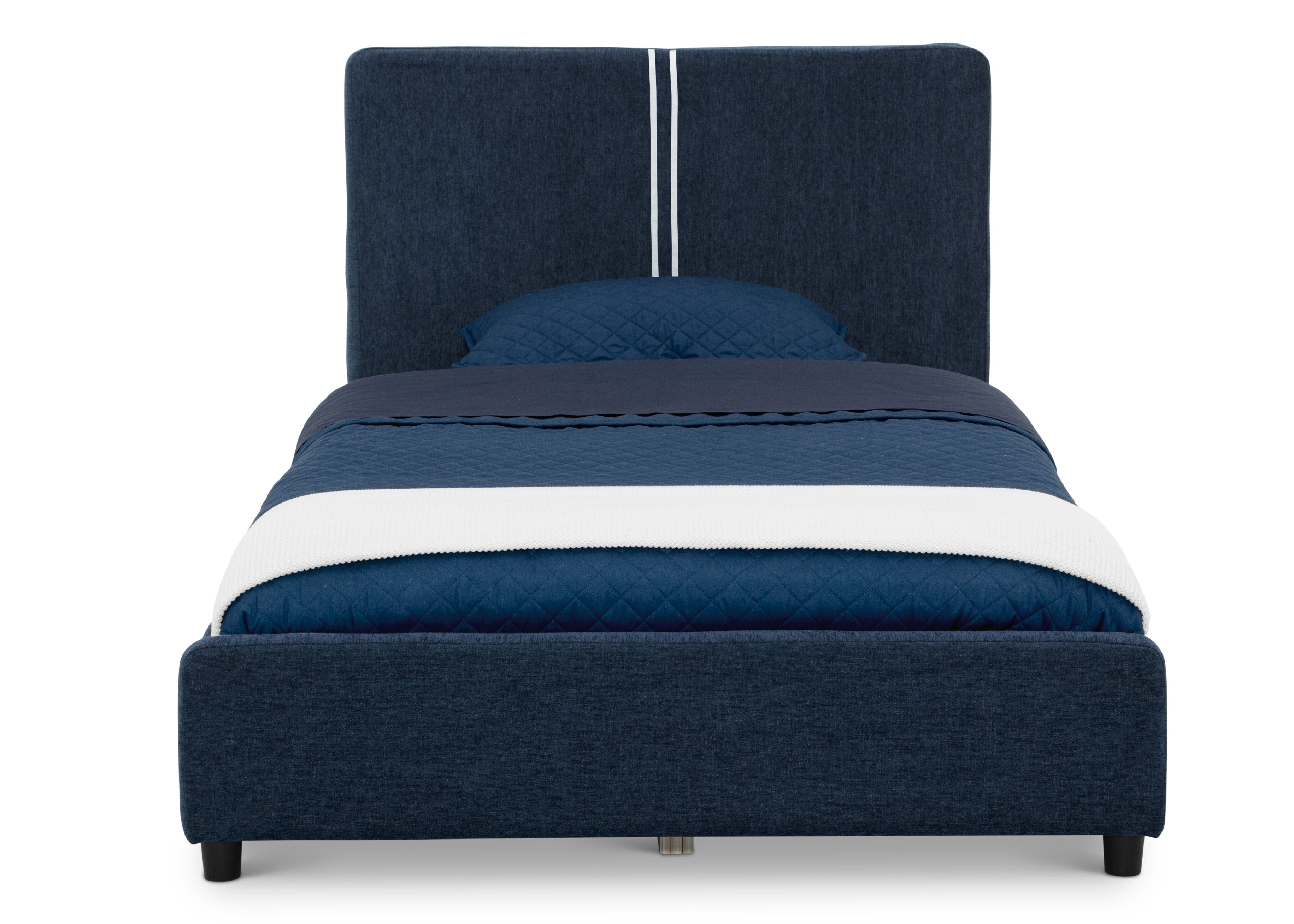 Upholstered Twin Bed with Headboard - Soft Fabric Bed Frame for Kids & Teens - Perfect for Bedrooms, Dorms & Guest Rooms
