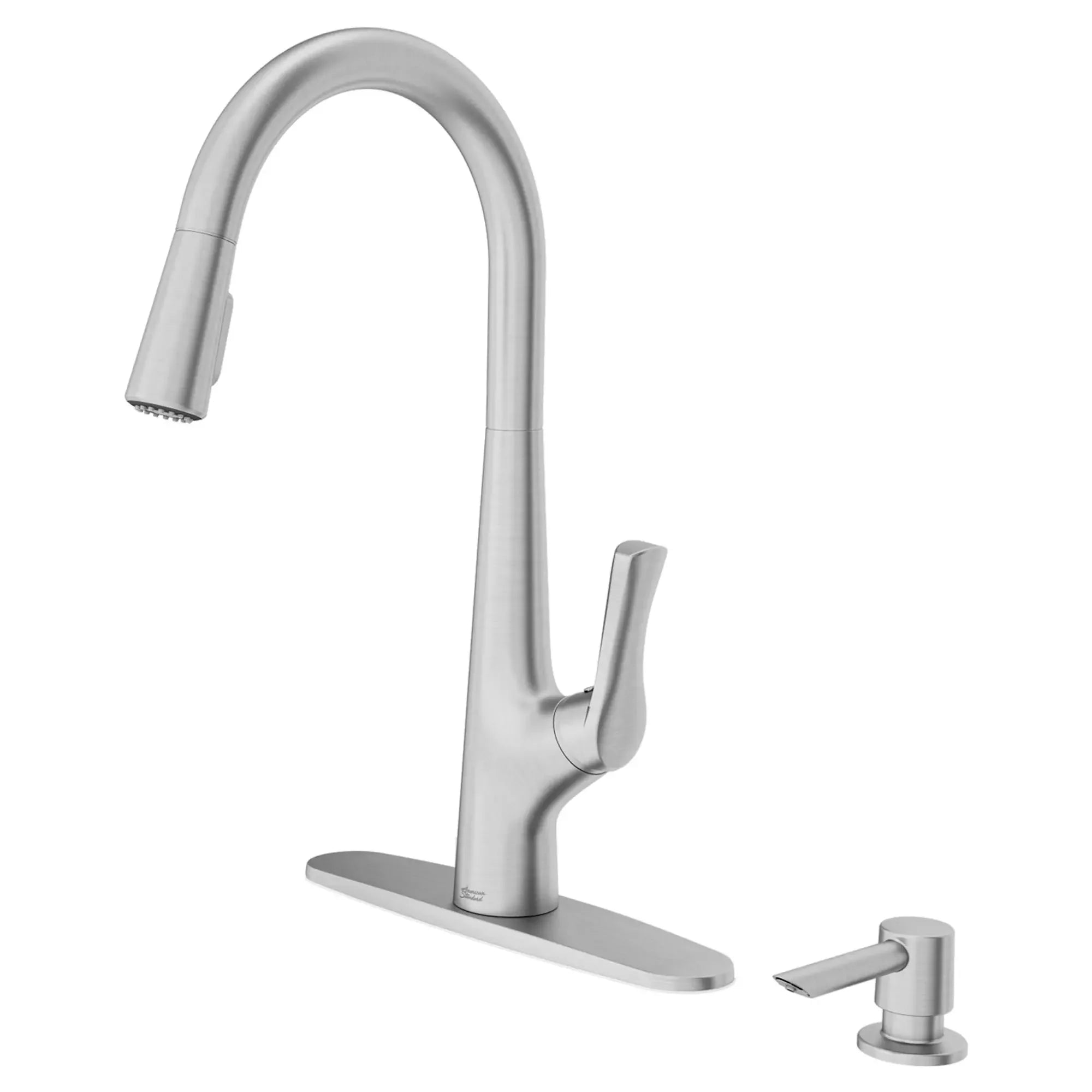 Copley® Pull Down Kitchen Faucet with Soap Dispenser - High Arc Modern Stainless Steel Sink Faucet for Home & Restaurant Use
