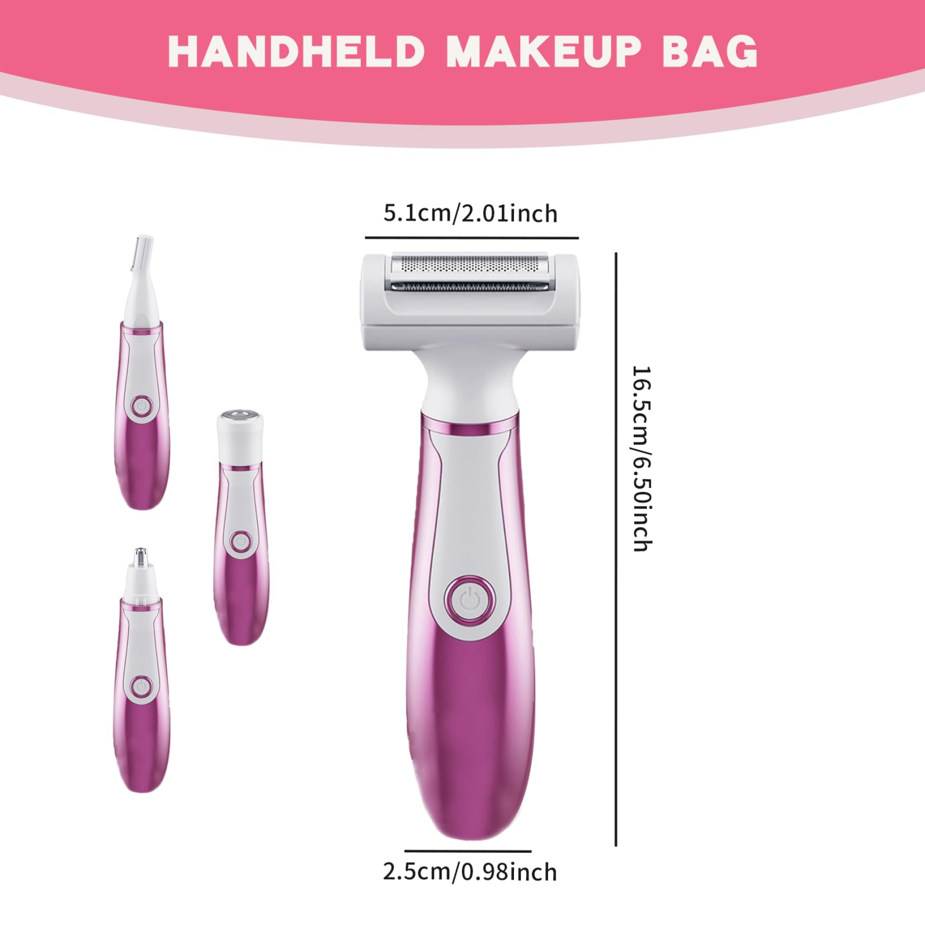 Best Rechargeable Women's Electric Shaver - 4-in-1 Painless Body & Facial Hair Remover for Face, Arms, Legs & Bikini Line | Smooth Shaving for Travel, Gym & Daily Use