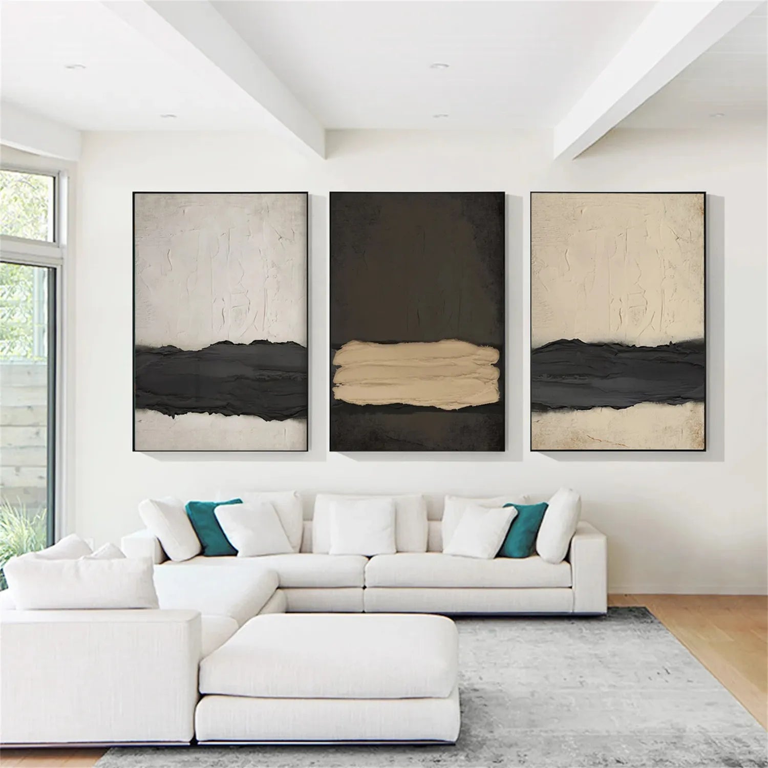 Abstract Wall Art Set of 3 - Modern Canvas Paintings for Living Room & Bedroom Decor #AB213 | Perfect for Home, Office & Gift Giving