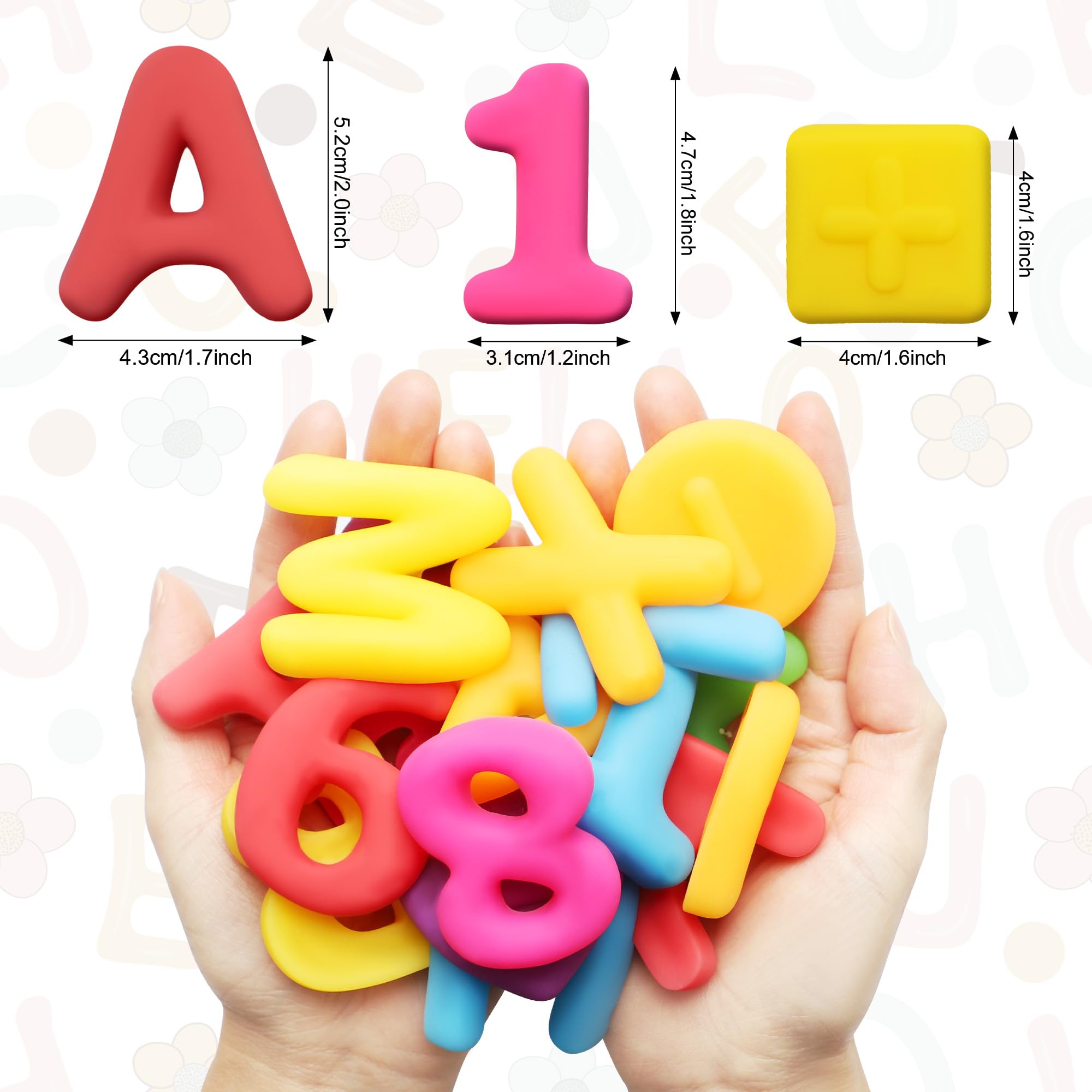 Squishy Alphabet Learning Toys for Toddlers - 40 Pc Sensory Bin Filler, ABC & Number Educational Toys for Kids Ages 3-5, Stocking Stuffers for Christmas, Birthday Gifts - Perfect for Preschool Classroom, Homeschooling & Early Childhood Development