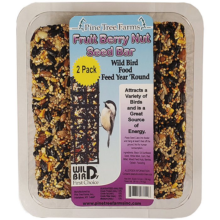Healthy Fruit Berry Nut Seed Bars - 2 Pack | Gluten-Free Snacks for Hiking, Travel & On-the-Go Energy Boost