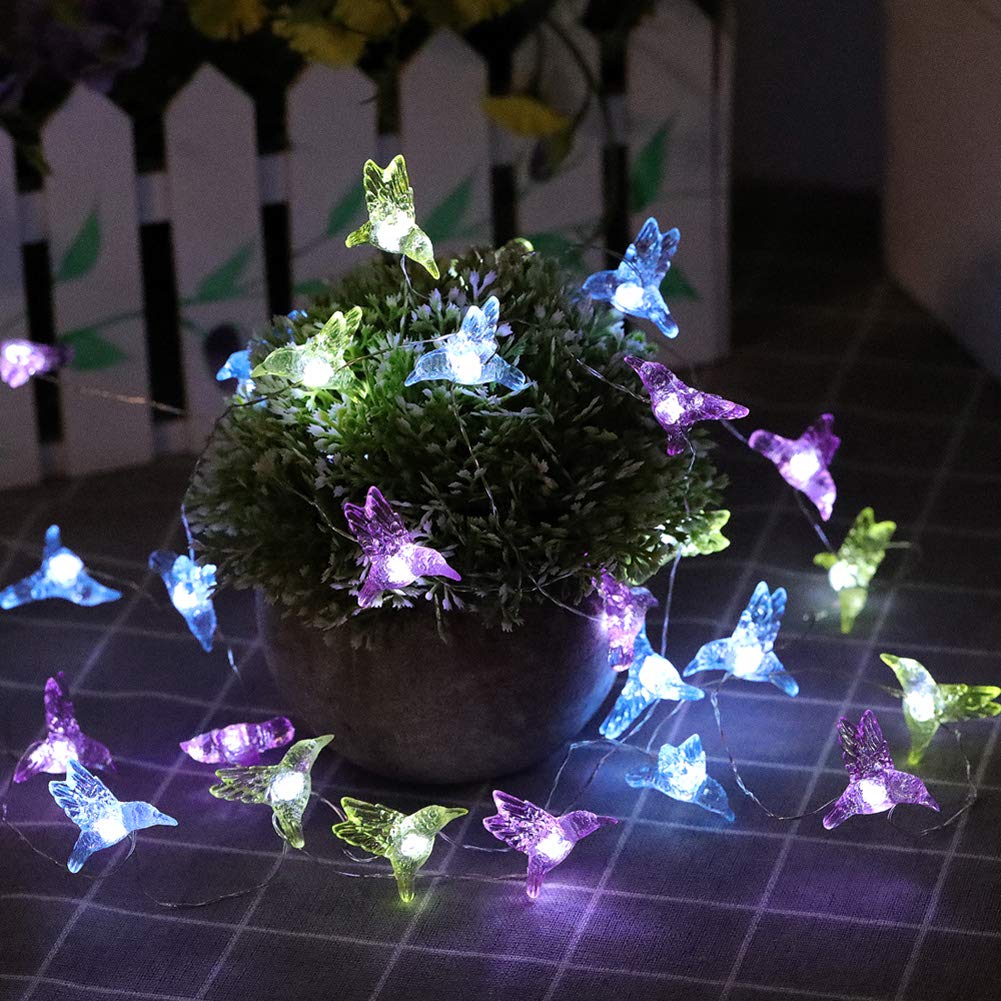 Starryfill 30 LED Solar Hummingbird String Lights - 1.1