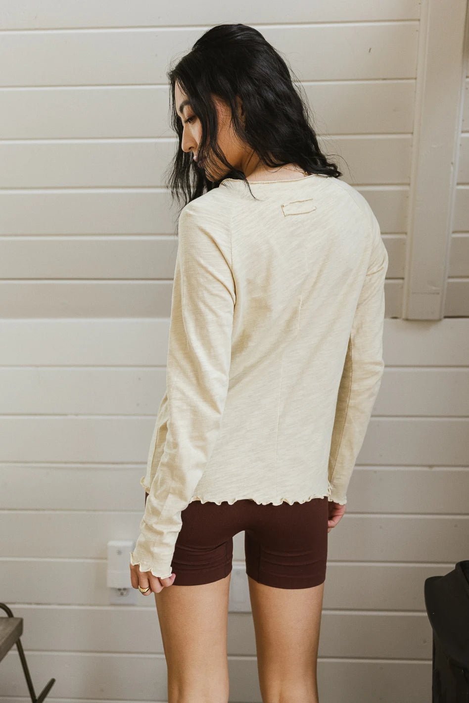 Kaylani Knit Top Women's Casual Long Sleeve Sweater in Oatmeal Beige | Soft Comfortable Pullover for Fall & Winter | Perfect for Office, Date Night and Weekend Outfits
