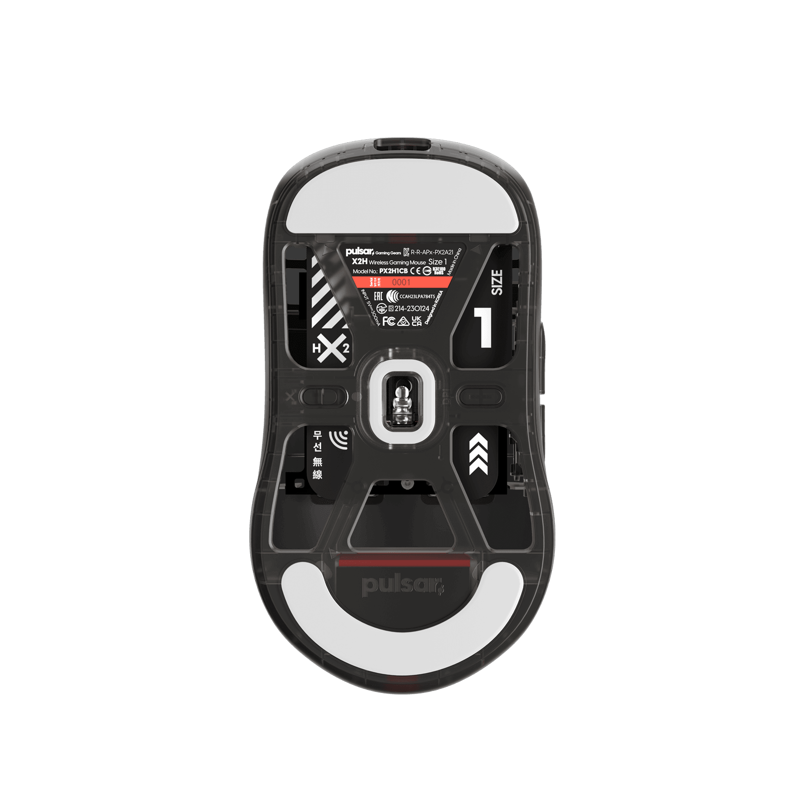 X2H Mini Gaming Mouse - Clear Black Edition | Lightweight Ergonomic Design for FPS, MOBA & Esports | Perfect for PC & Laptop Gamers