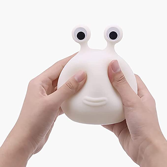 USB Rechargeable Kids Night Light - Cute Animal Shaped Touch Control Bedside Lamp with Timer, Safe Silicone & ABS+PC Material, Portable LED Nursery Light for Breastfeeding, Bedroom, Nursery & Travel (White)