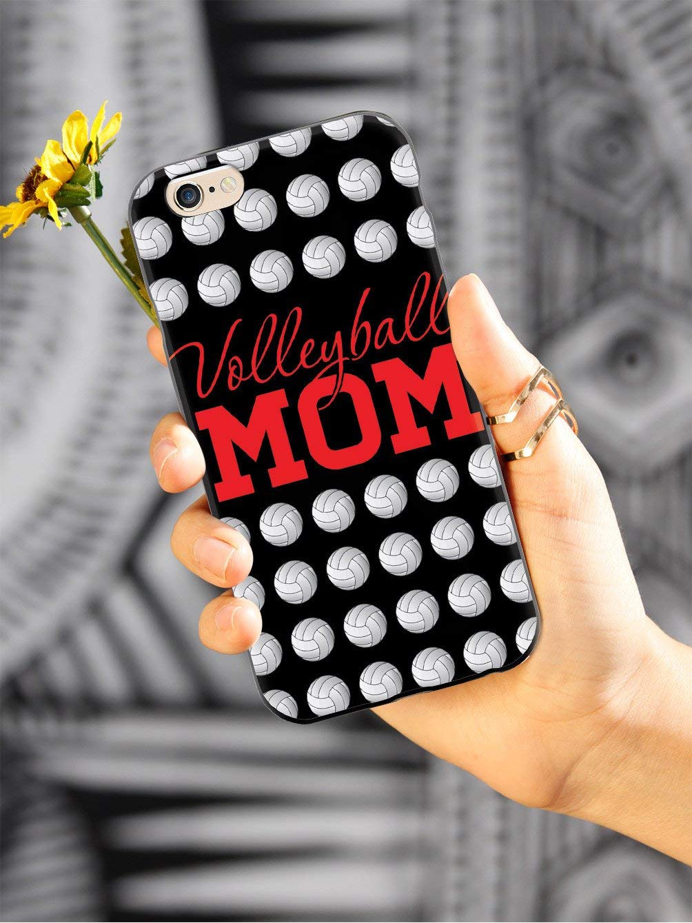 **Inspired Cases - Shockproof iPhone 8 Plus Case with 3D Textured Design - Durable Protective Cover for Apple iPhone 8 Plus - Perfect for Volleyball Moms & Active Lifestyles**
