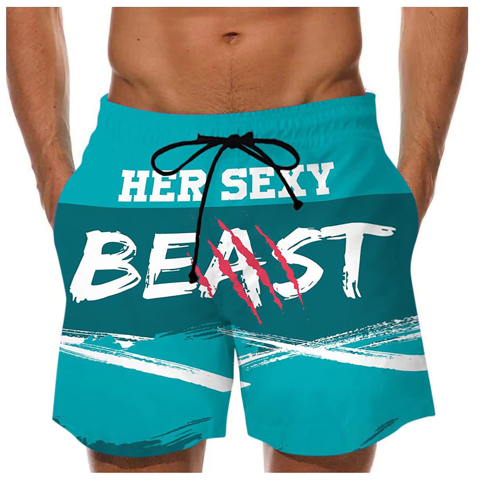 Men's Athletic Shorts with Drawstring - Funny Beer Festival Print Casual Beach Shorts | Quick-Dry Swim Trunks for Swimming, Surfing, Gym & Summer Outdoor Activities
