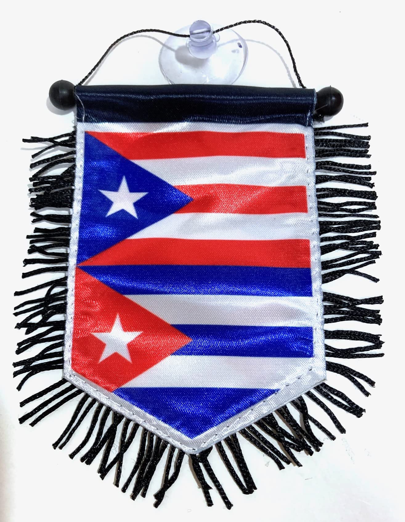 Puerto Rico & Cuba Cuban Rican Flag - Premium Car, Home, Wall, Door & Window Hanging Banner - Perfect for Patriotic Decor, Auto Accessories & Outdoor Displays