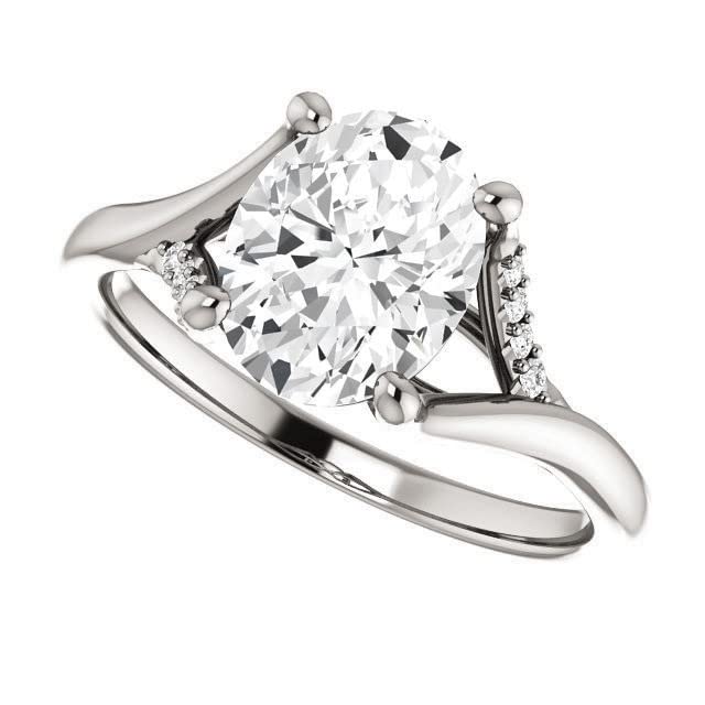 3 CT Oval Moissanite Engagement Ring Set for Women - VVS1 Colorless Wedding Bridal Ring, Diamond Alternative Promise Ring - Perfect for Proposals, Anniversaries & Special Occasions