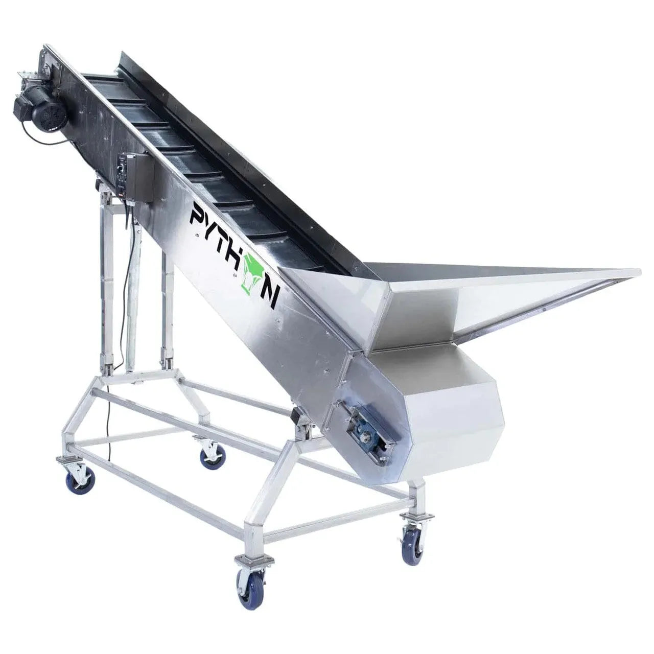 Toms Heavy Duty Feed Belt Conveyor System - Industrial Material Handling Equipment for Warehouse, Factory & Production Line