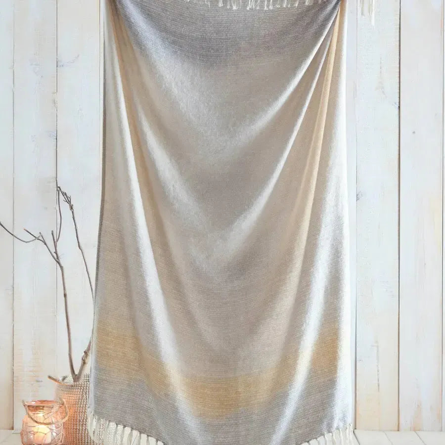 Drift Home Bretton Throw Blanket - Soft & Cozy Ochre Knit Throw for Sofa, Bed, or Couch - Perfect for Winter Warmth & Home Decor