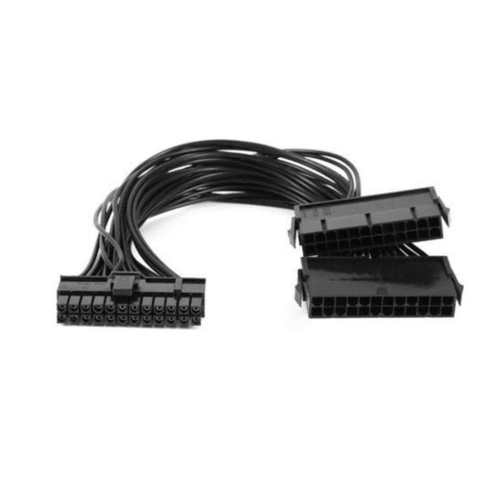 24 Pin to Dual 24 Pin ATX Power Supply Splitter Cable - Connect Multiple Motherboards for Mining Rigs, Servers & PC Workstations